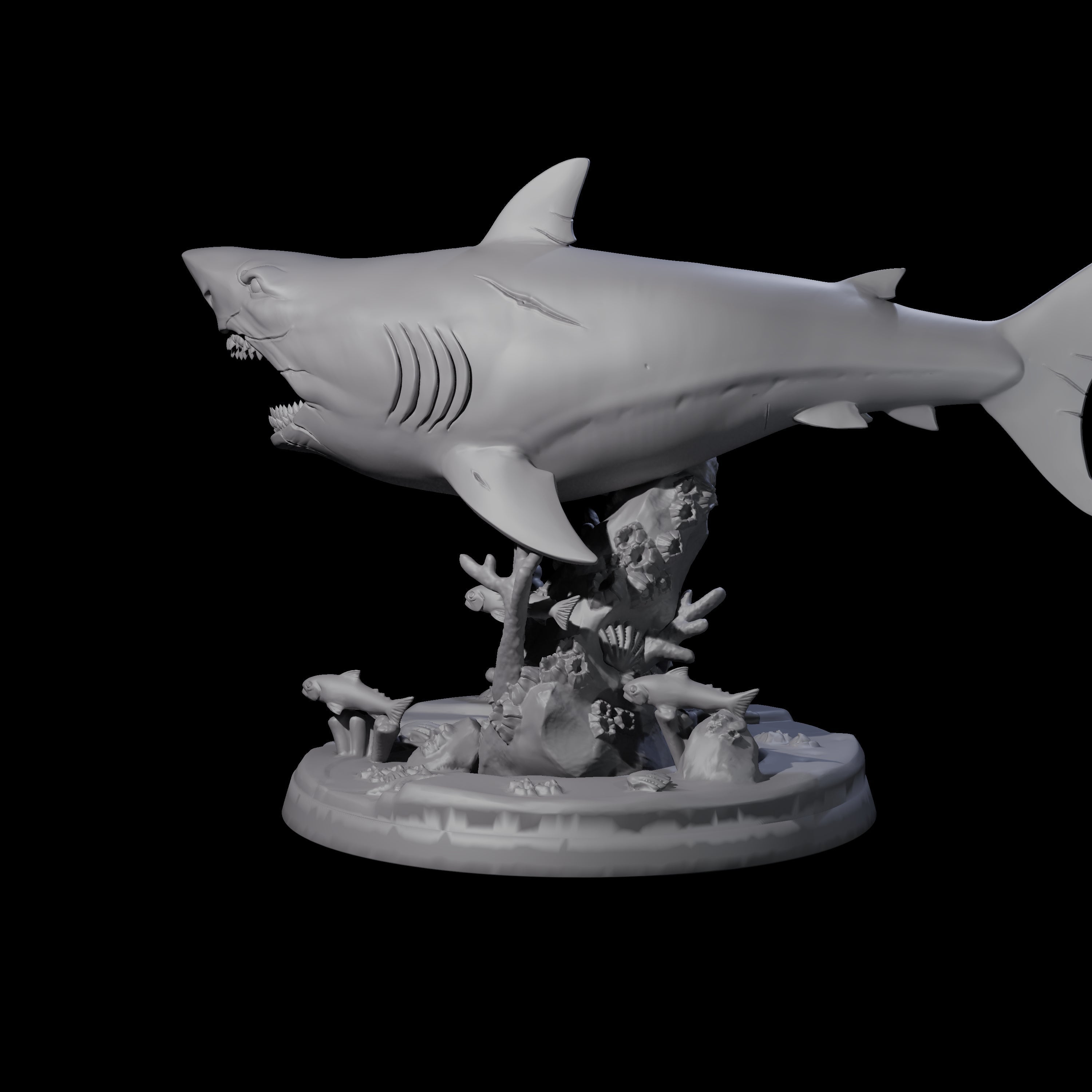 Toothy Giant Shark B Miniature for Dungeons and Dragons, Pathfinder or other TTRPGs