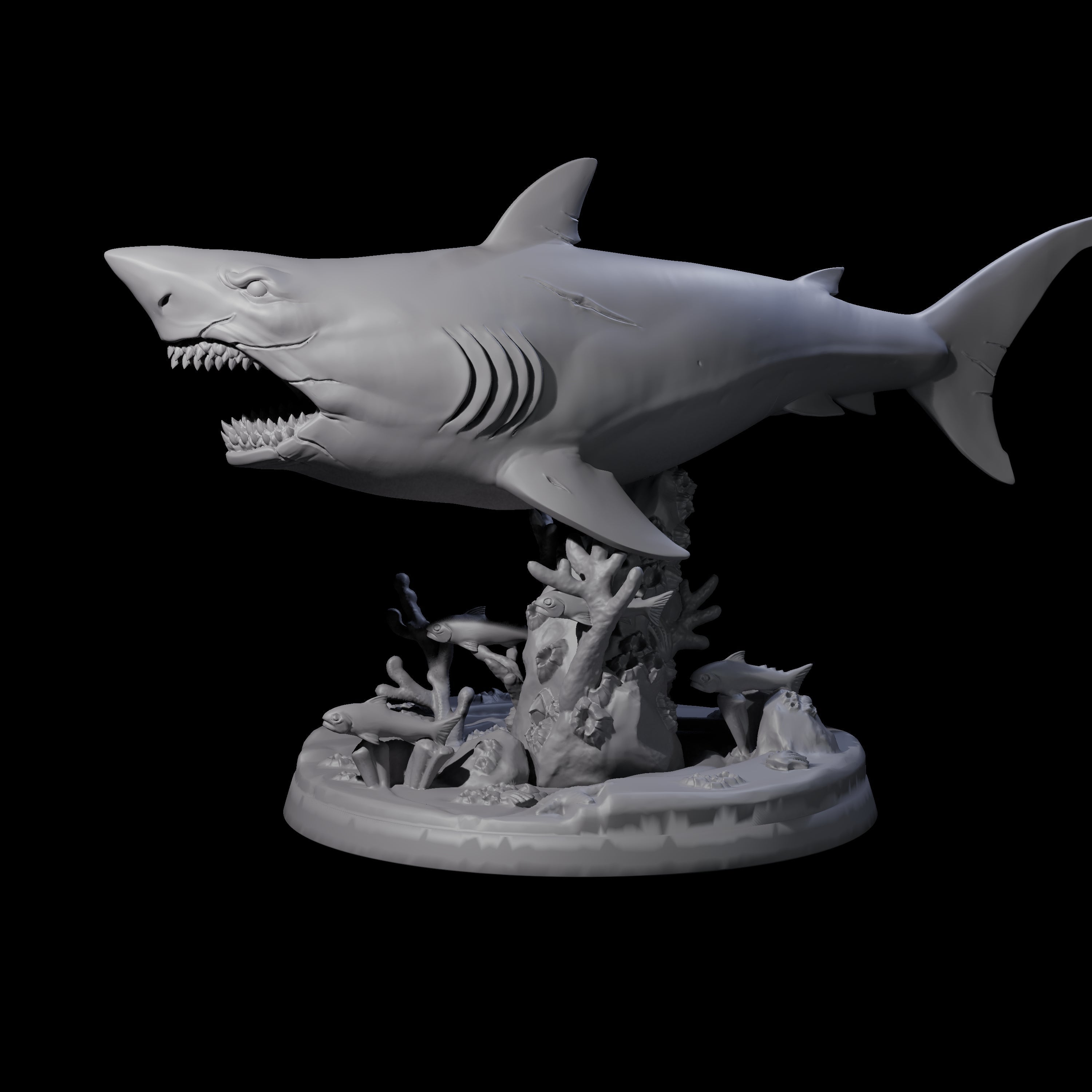 Toothy Giant Shark B Miniature for Dungeons and Dragons, Pathfinder or other TTRPGs