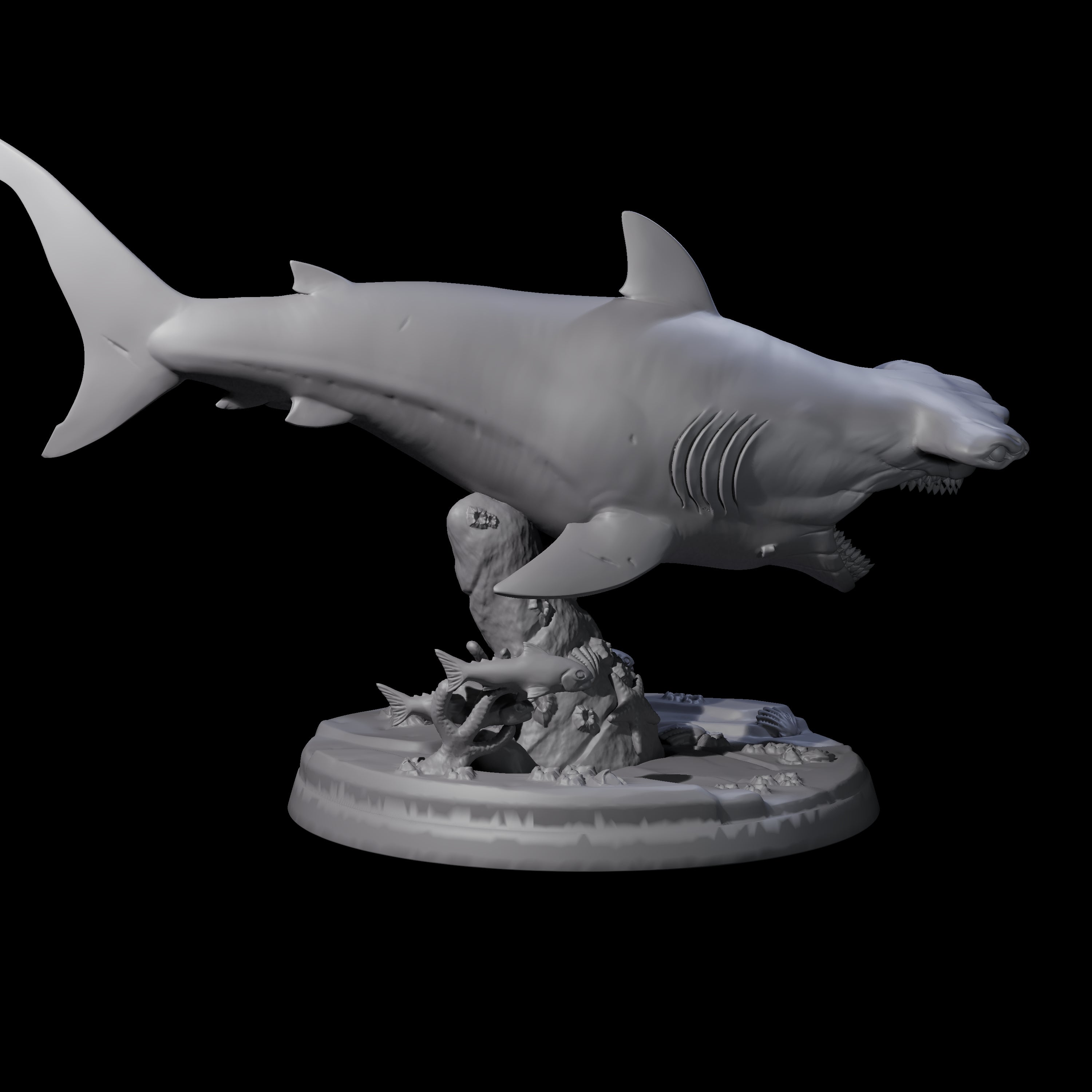 Toothy Giant Shark C Miniature for Dungeons and Dragons, Pathfinder or other TTRPGs