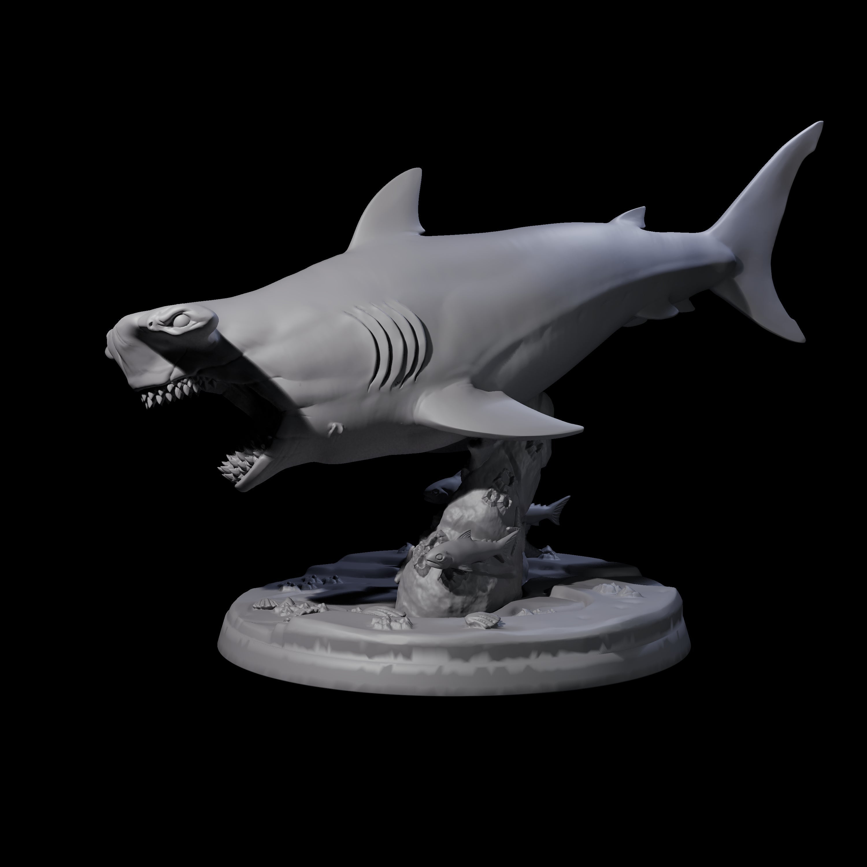 Toothy Giant Shark C Miniature for Dungeons and Dragons, Pathfinder or other TTRPGs