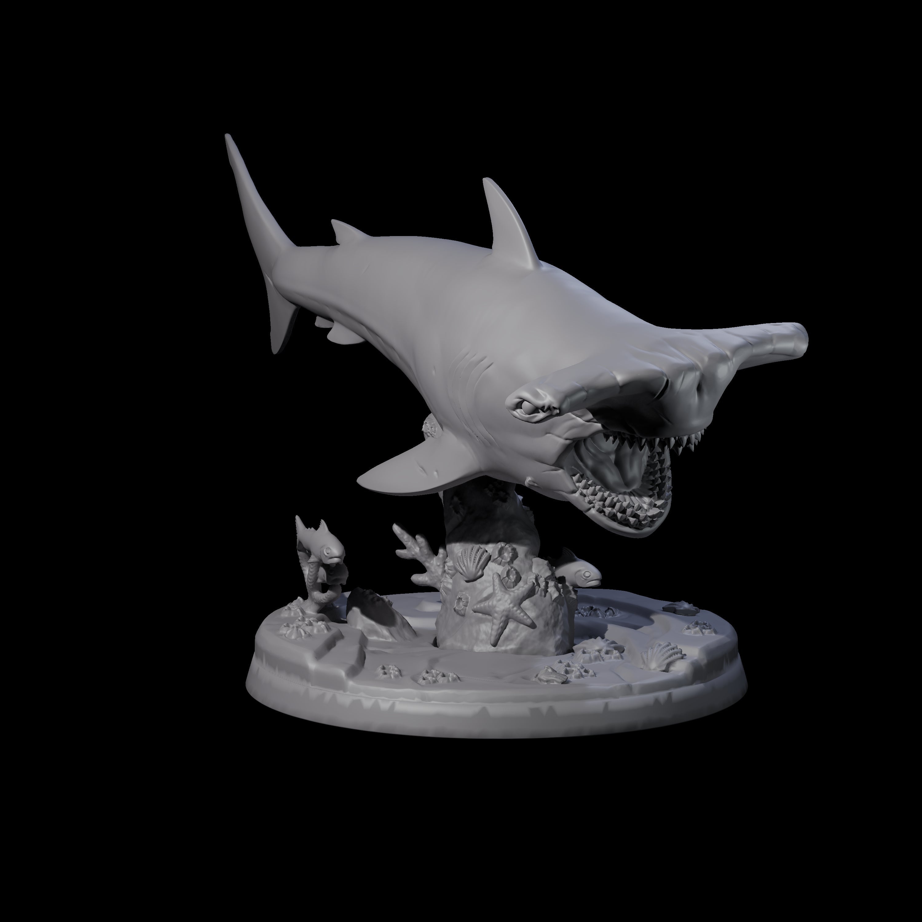 Toothy Giant Shark C Miniature for Dungeons and Dragons, Pathfinder or other TTRPGs