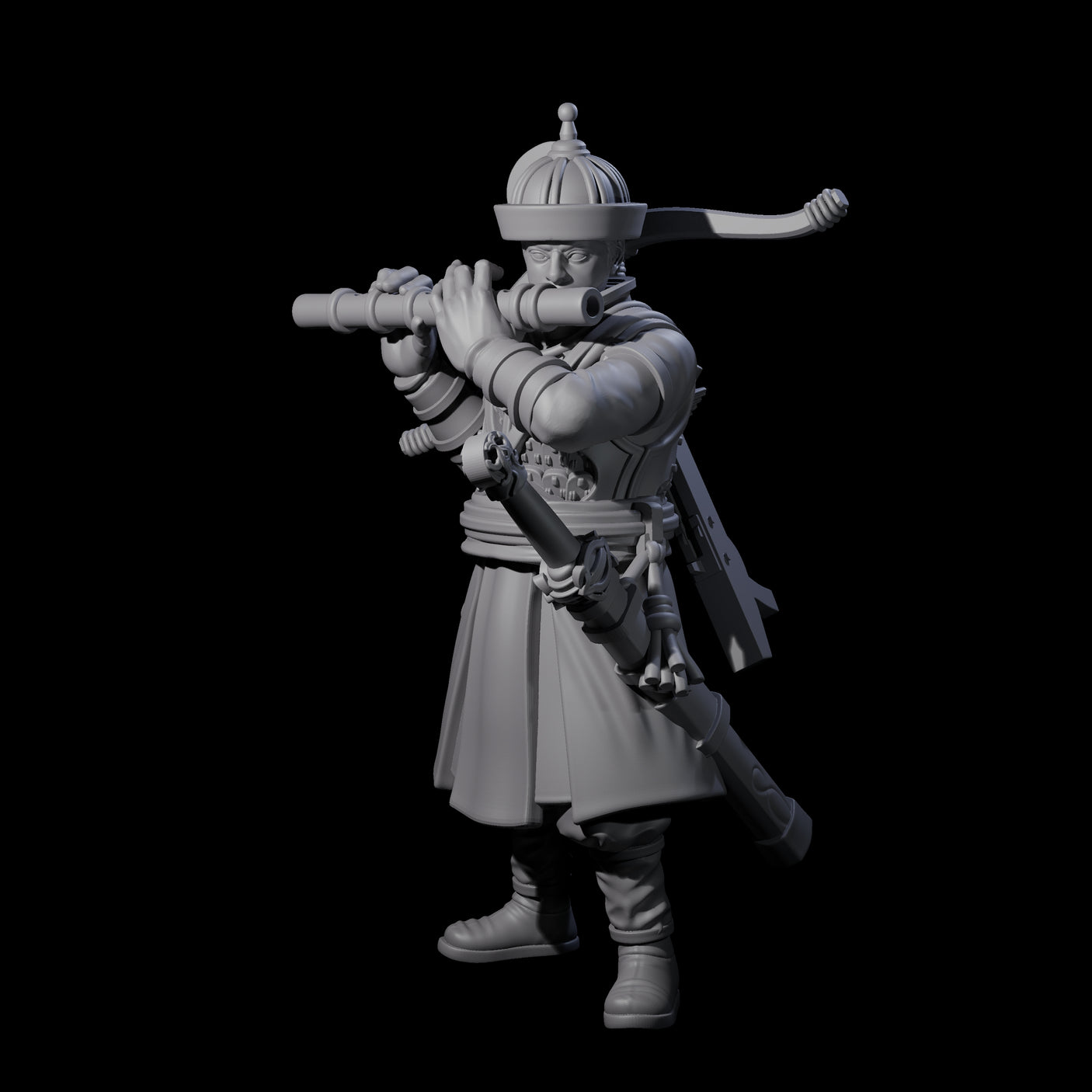 Tooting Human Crossbow Warrior Miniature for Dungeons and Dragons, Pathfinder or other TTRPGs