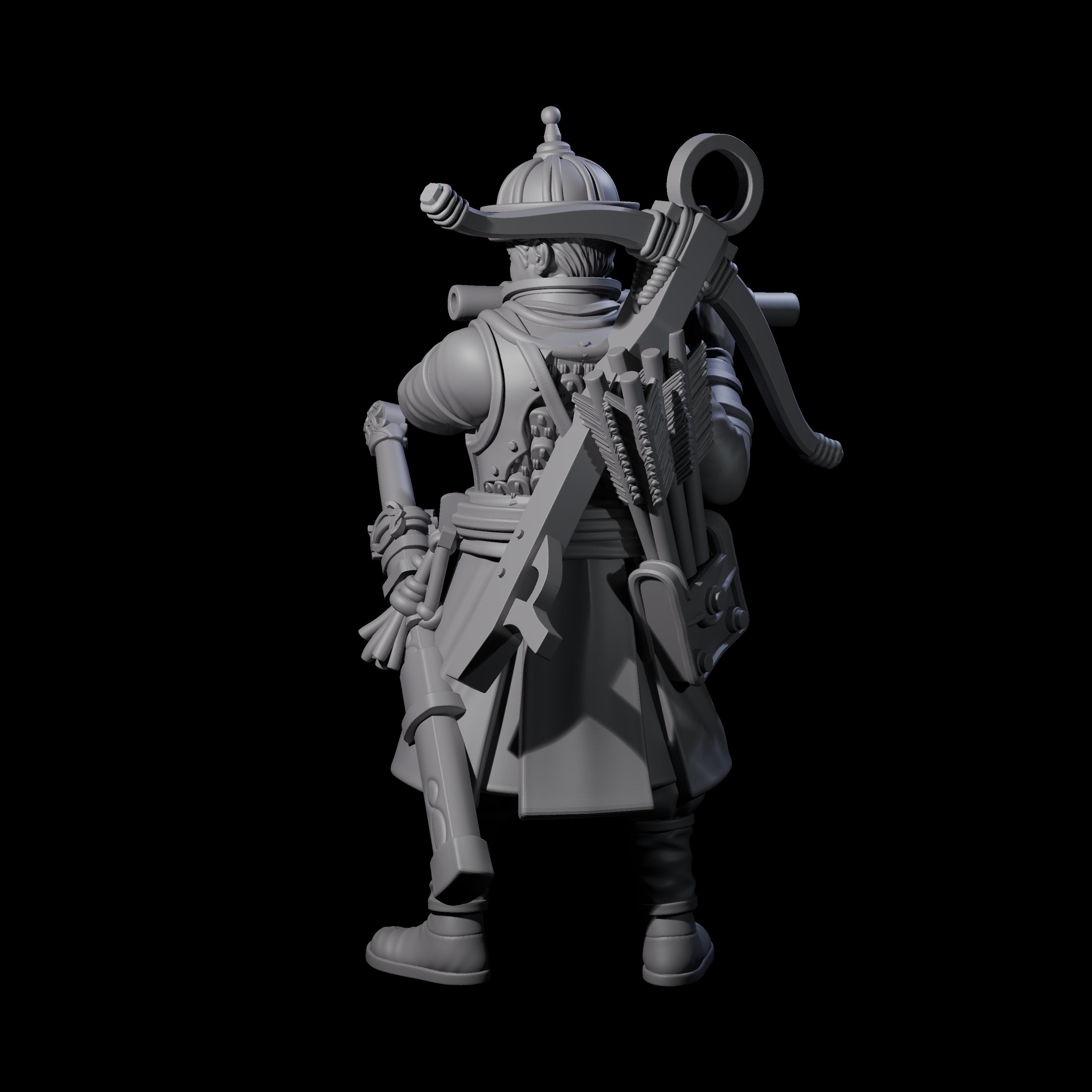 Tooting Human Crossbow Warrior Miniature for Dungeons and Dragons, Pathfinder or other TTRPGs