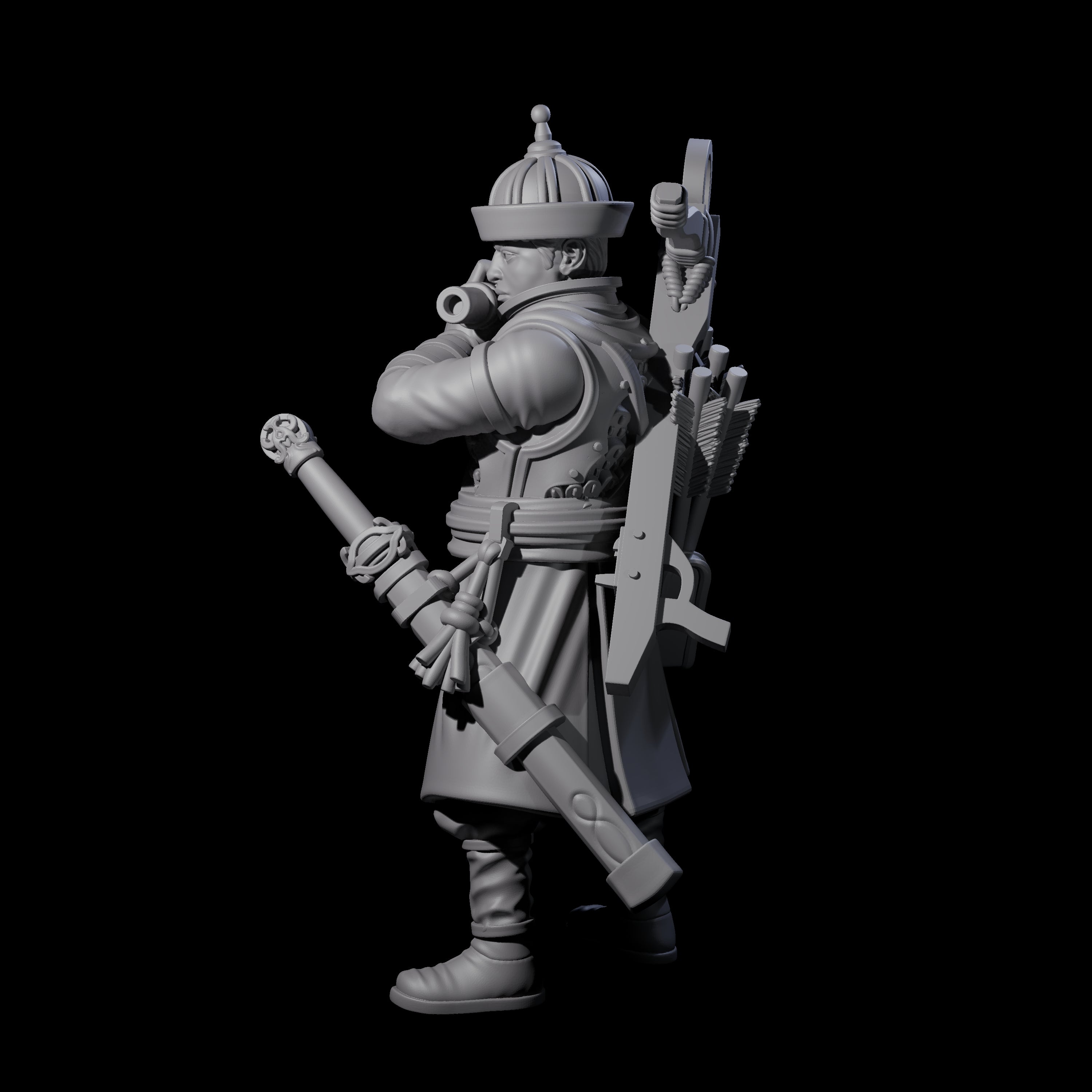 Tooting Human Crossbow Warrior Miniature for Dungeons and Dragons, Pathfinder or other TTRPGs