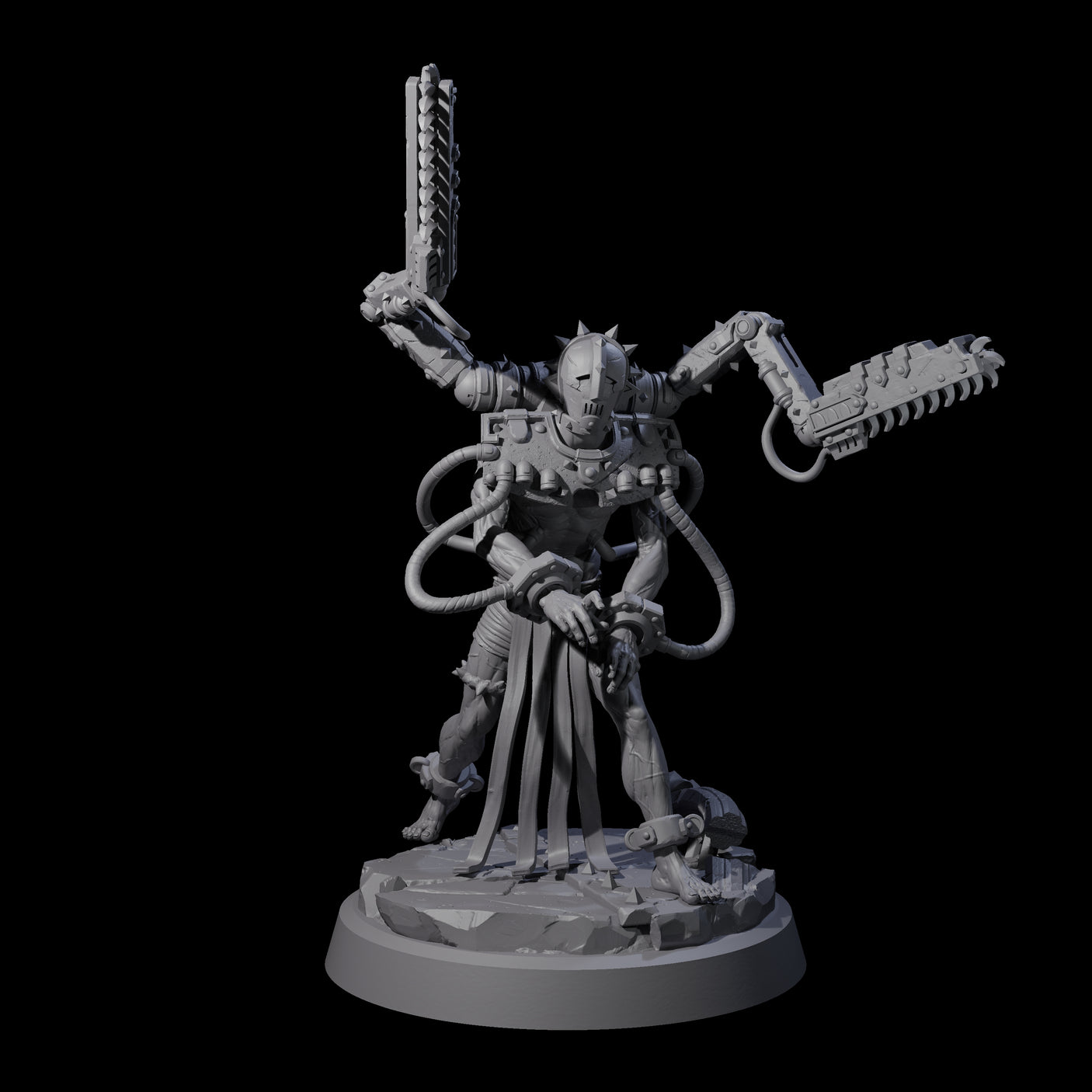 Tormented Cyborg Penitent A Miniature for Dungeons and Dragons, Pathfinder or other TTRPGs