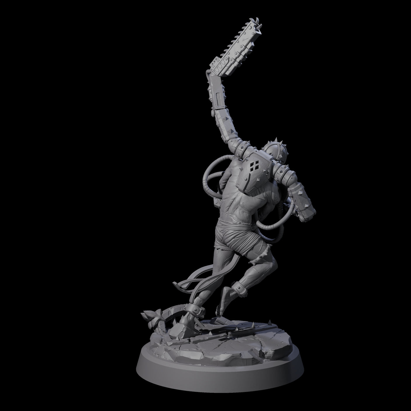 Tormented Cyborg Penitent B Miniature for Dungeons and Dragons, Pathfinder or other TTRPGs