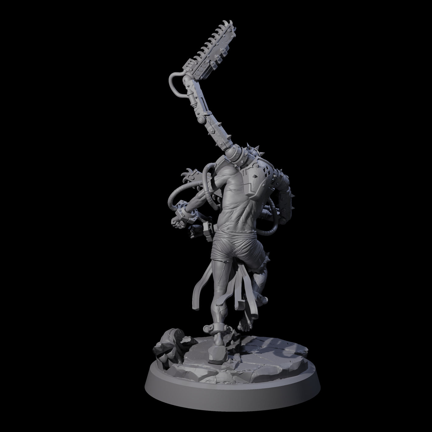 Tormented Cyborg Penitent B Miniature for Dungeons and Dragons, Pathfinder or other TTRPGs