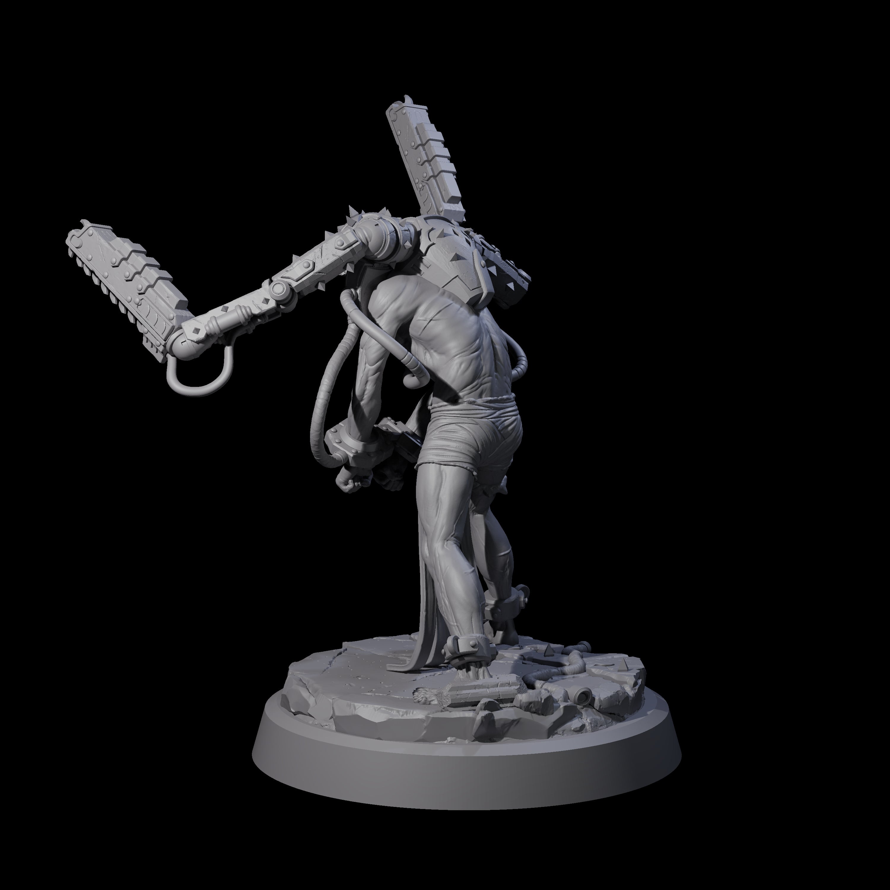 Tormented Cyborg Penitent D Miniature for Dungeons and Dragons, Pathfinder or other TTRPGs