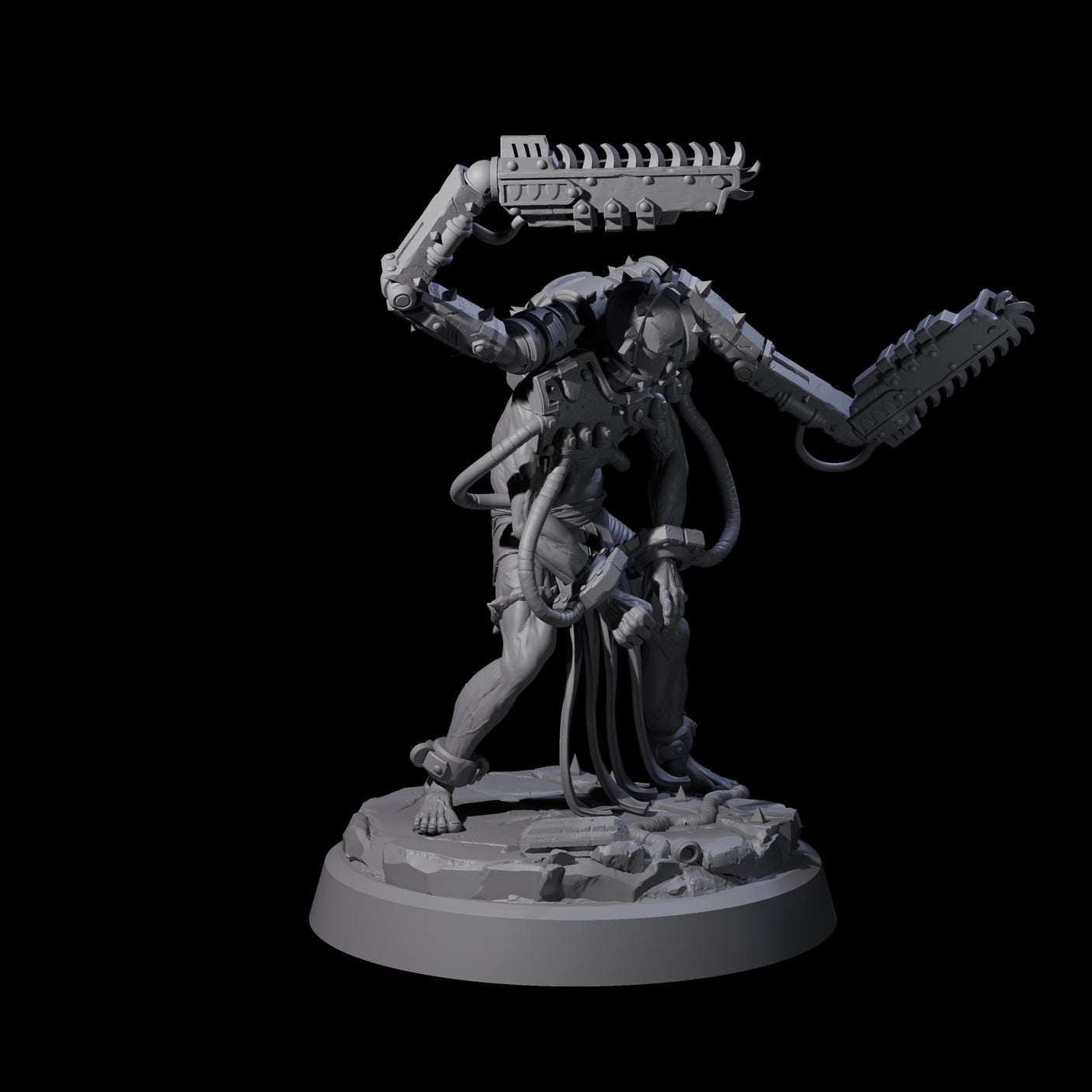 Tormented Cyborg Penitent E Miniature for Dungeons and Dragons, Pathfinder or other TTRPGs