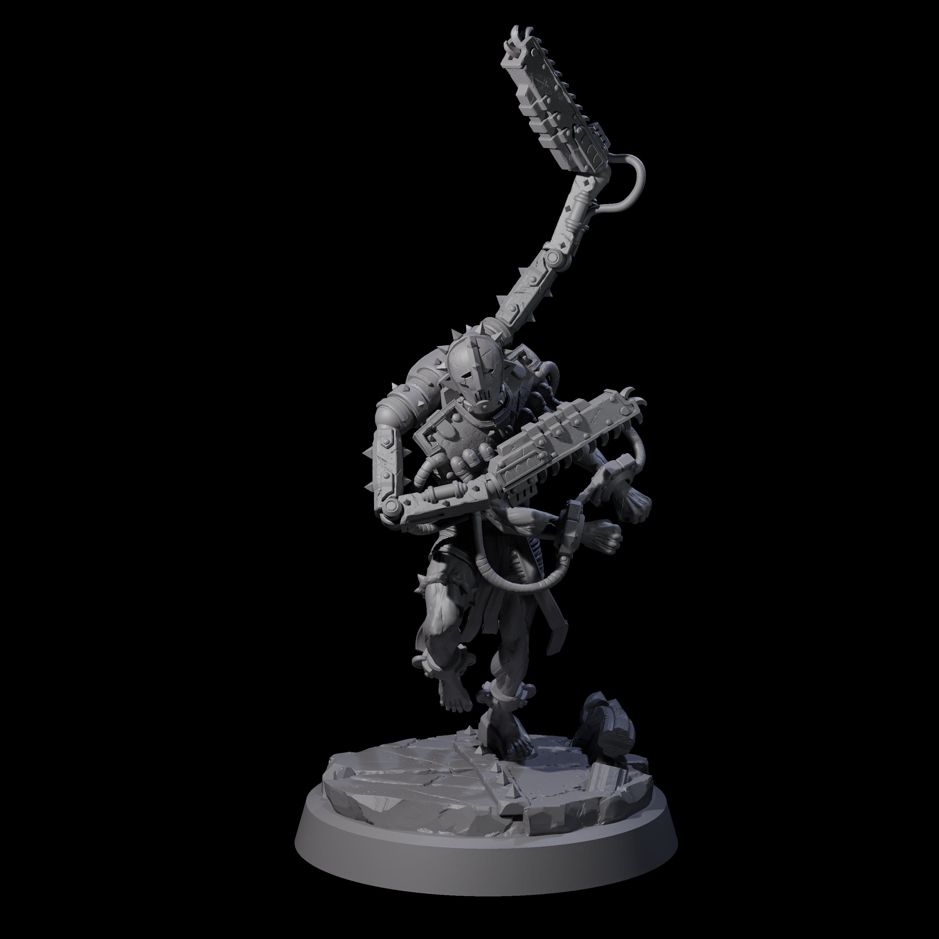 Tormented Cyborg Penitents Miniature for Dungeons and Dragons, Pathfinder or other TTRPGs