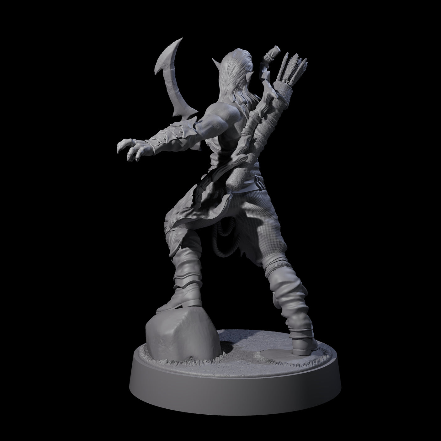 Tormented Eyeless Drow A Miniature for Dungeons and Dragons, Pathfinder or other TTRPGs