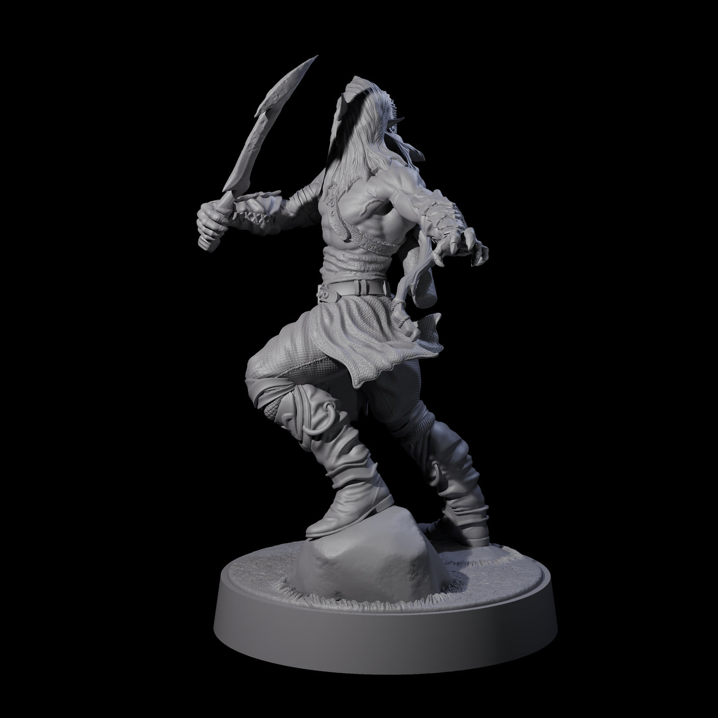 Tormented Eyeless Drow A Miniature for Dungeons and Dragons, Pathfinder or other TTRPGs