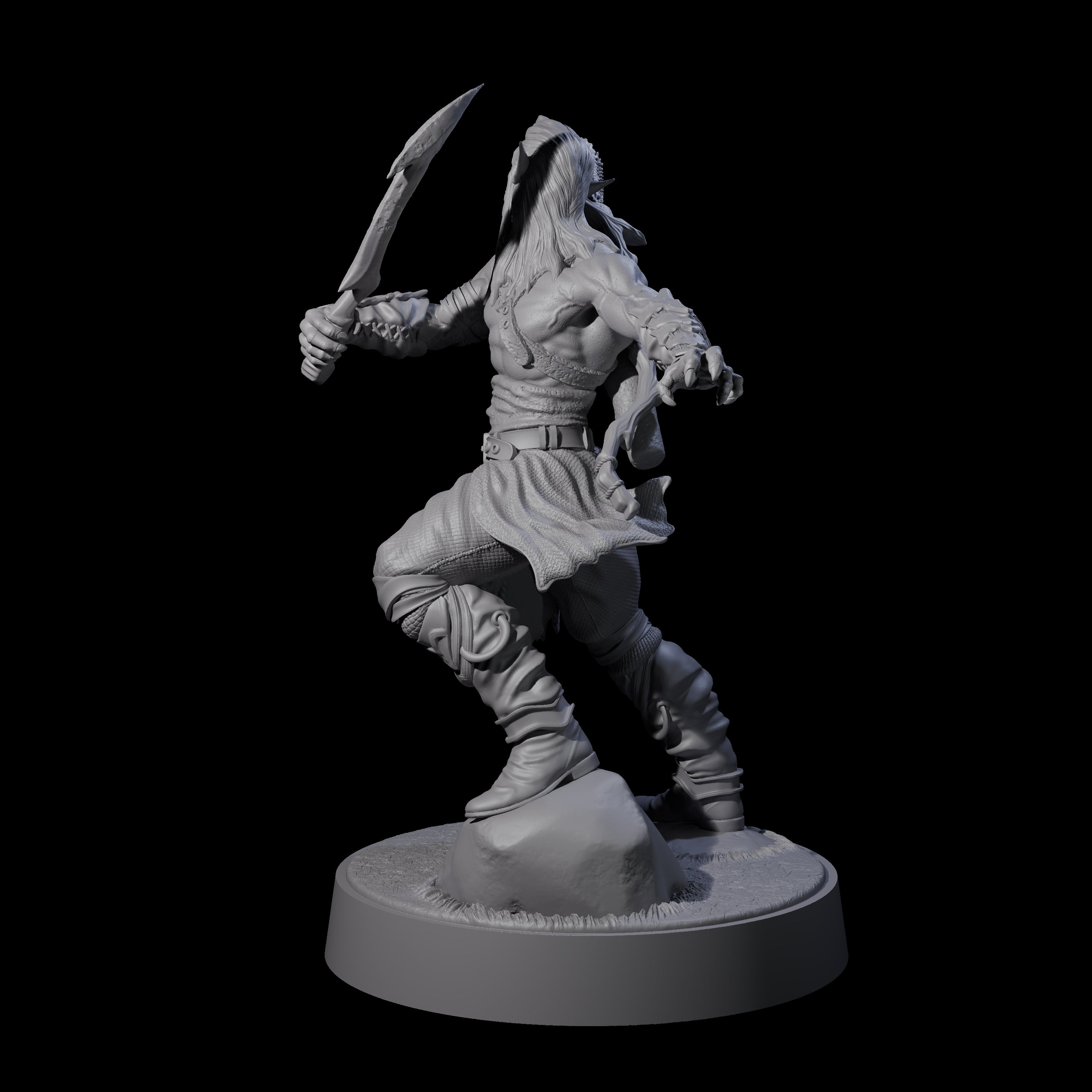 Tormented Eyeless Drow A Miniature for Dungeons and Dragons, Pathfinder or other TTRPGs