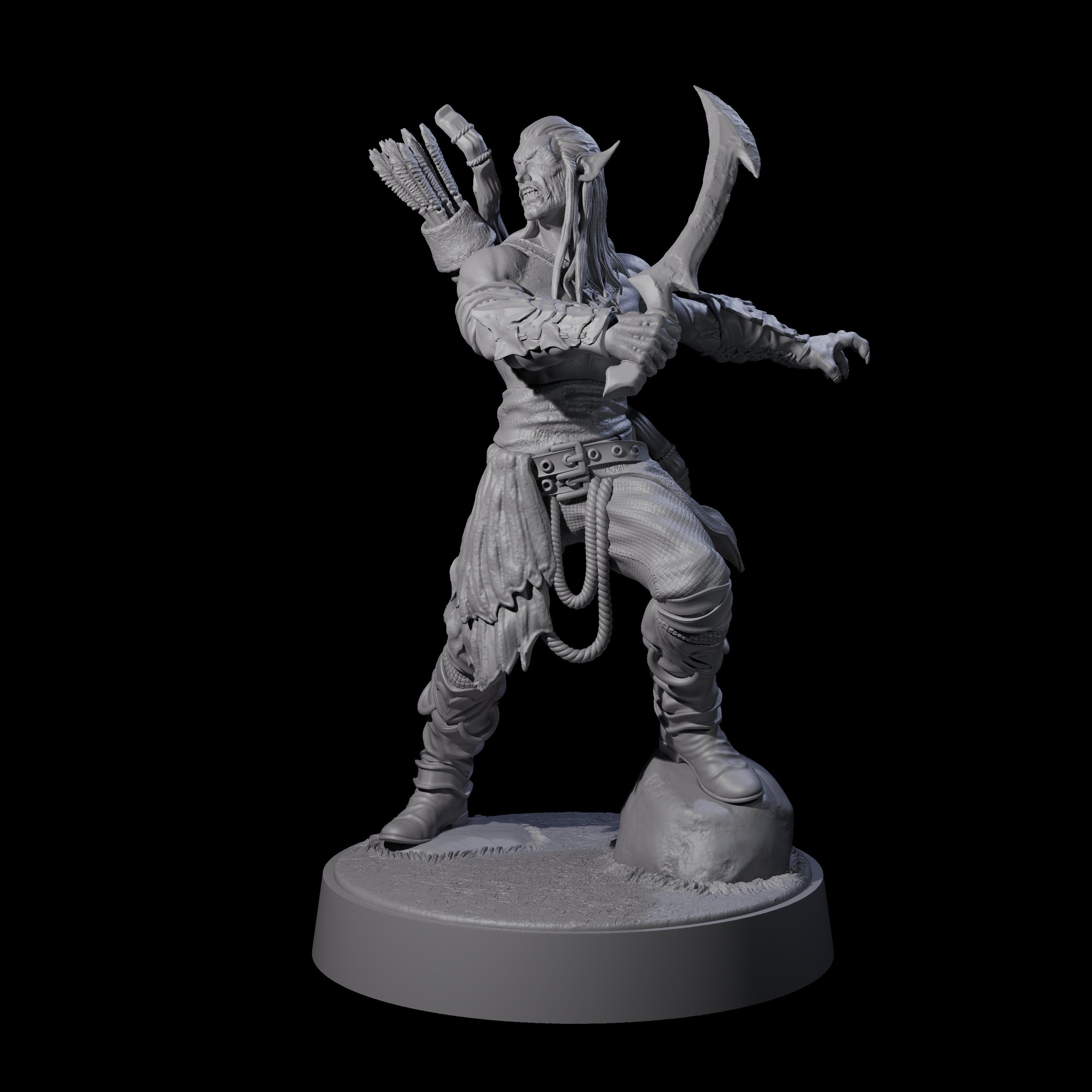 Tormented Eyeless Drow A Miniature for Dungeons and Dragons, Pathfinder or other TTRPGs