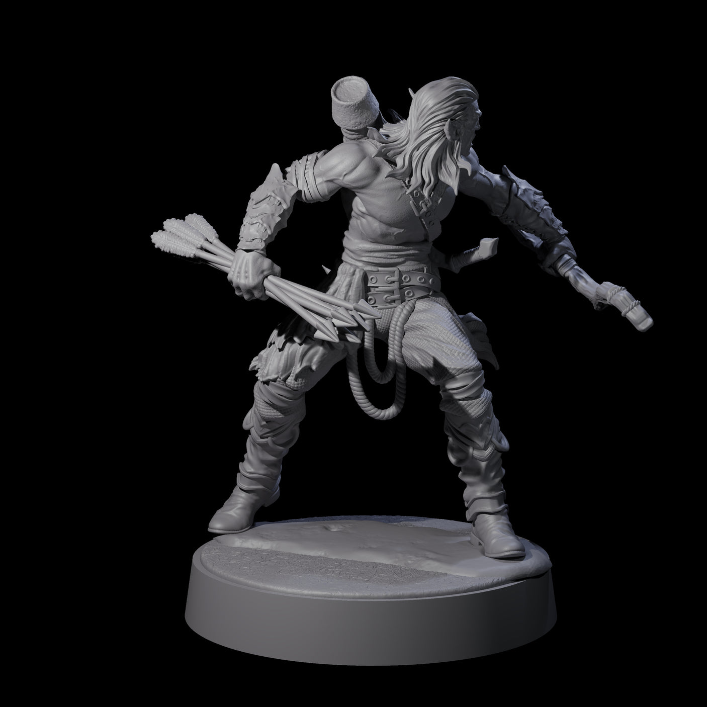 Tormented Eyeless Drow B Miniature for Dungeons and Dragons, Pathfinder or other TTRPGs