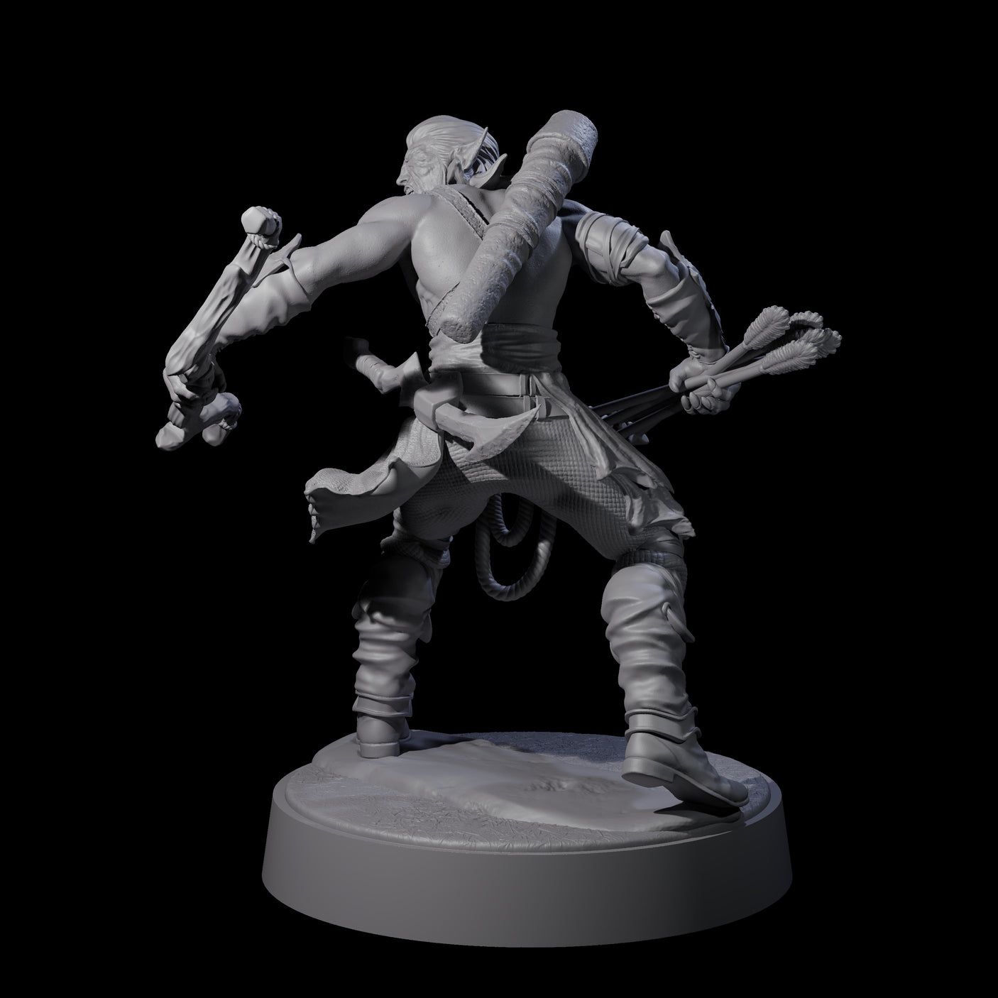 Tormented Eyeless Drow B Miniature for Dungeons and Dragons, Pathfinder or other TTRPGs