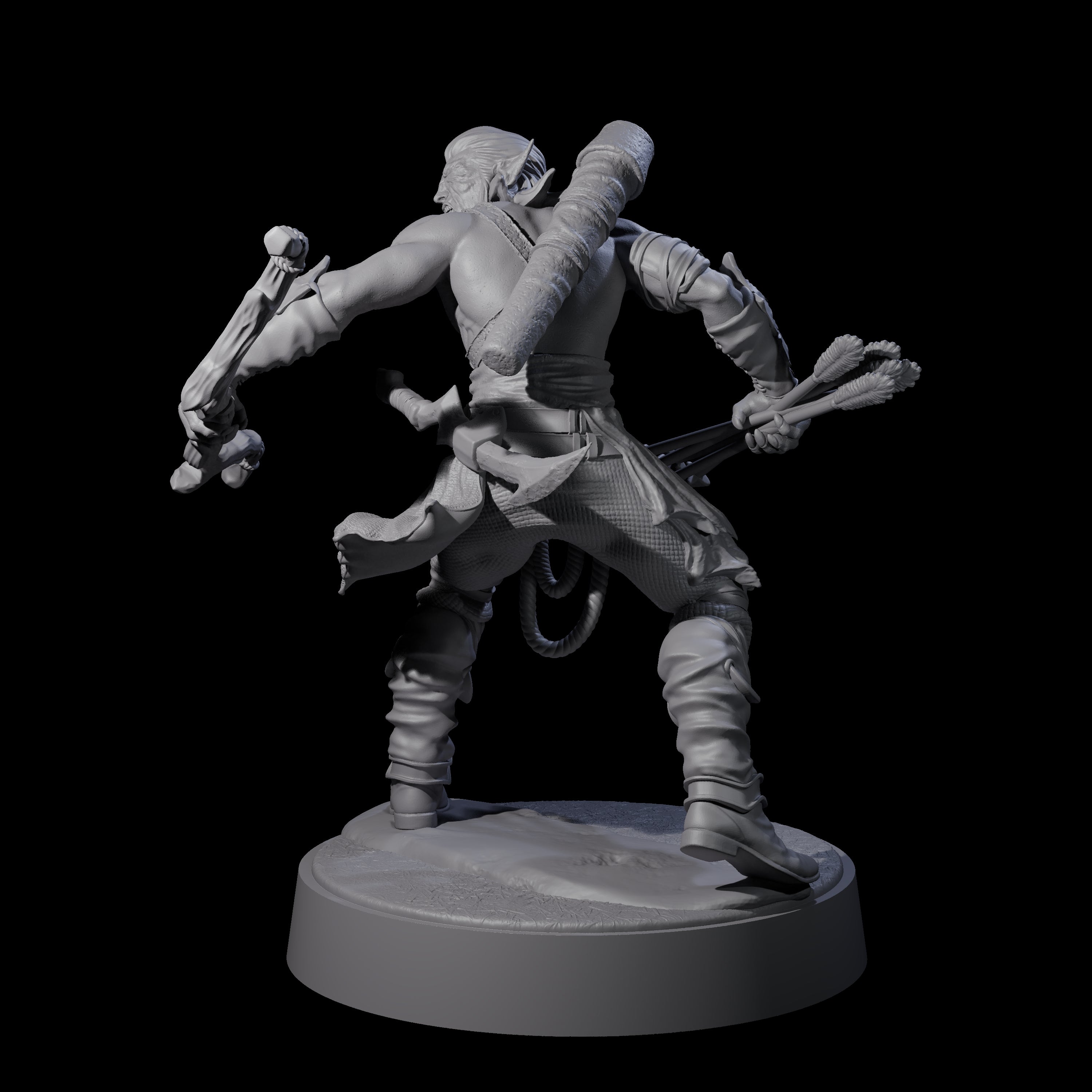 Tormented Eyeless Drow B Miniature for Dungeons and Dragons, Pathfinder or other TTRPGs