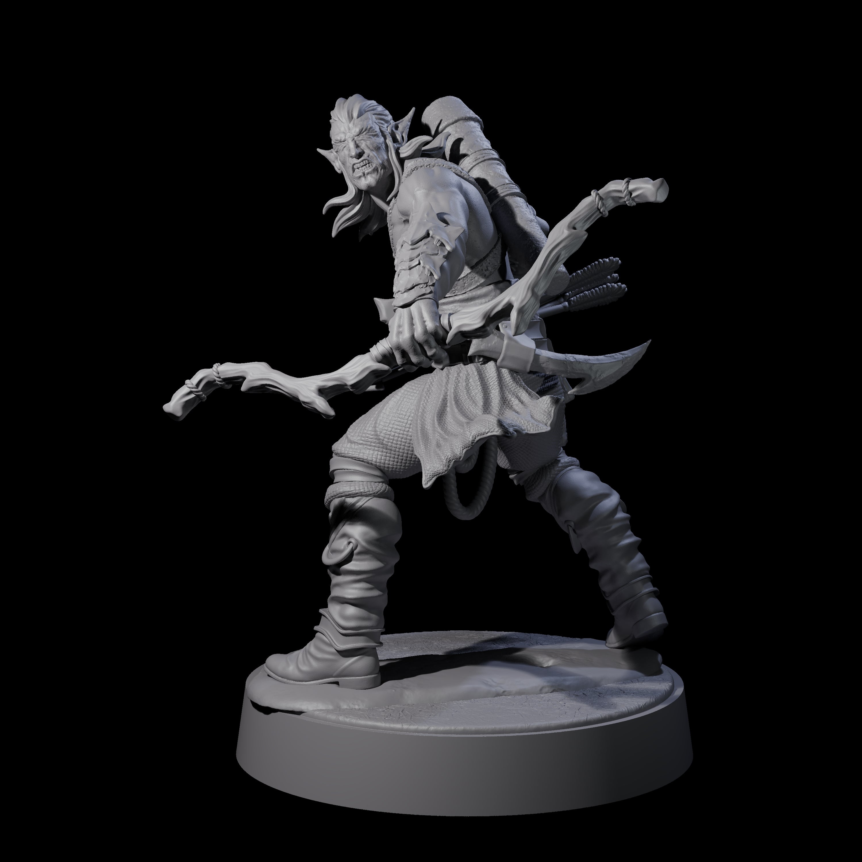Tormented Eyeless Drow B Miniature for Dungeons and Dragons, Pathfinder or other TTRPGs