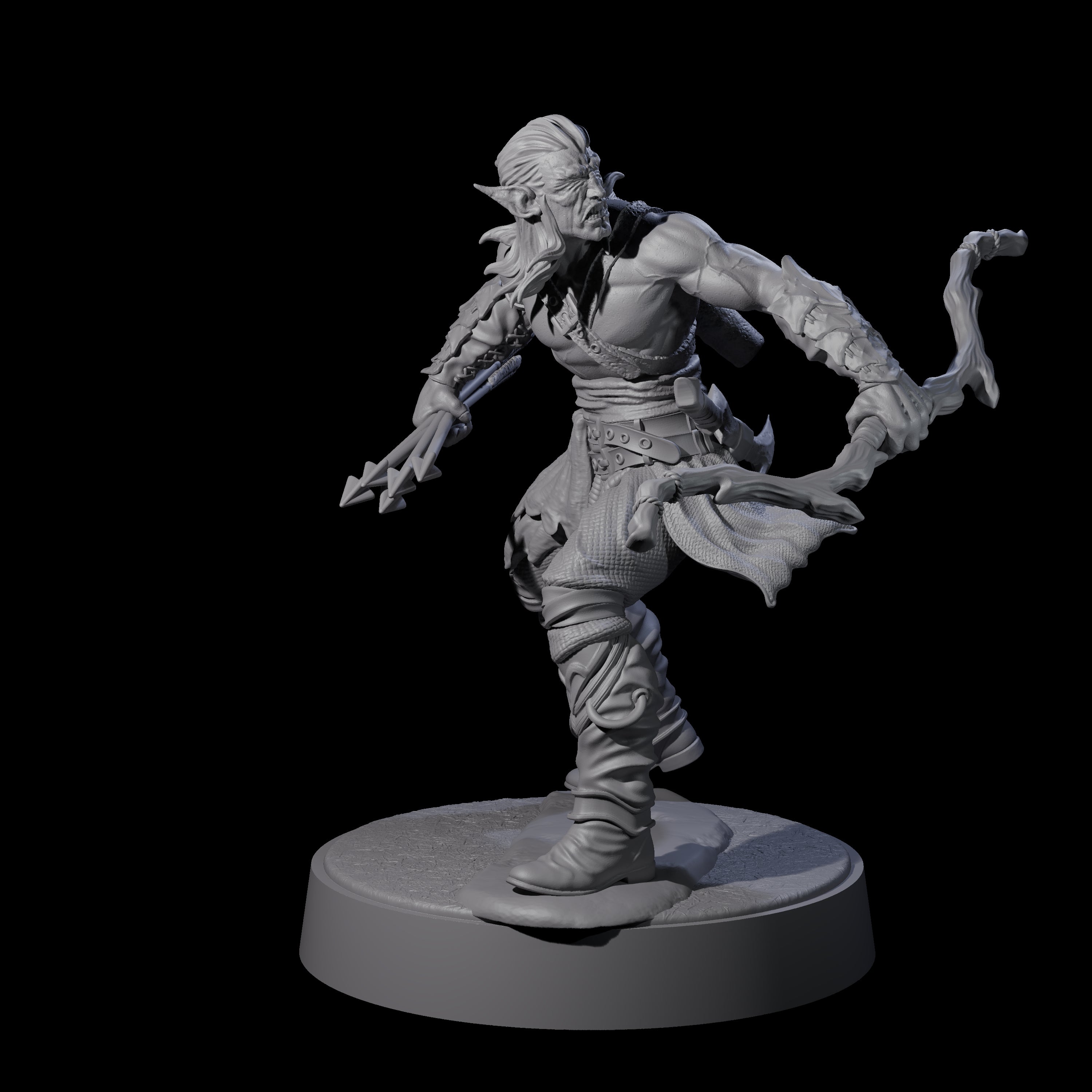 Tormented Eyeless Drow B Miniature for Dungeons and Dragons, Pathfinder or other TTRPGs