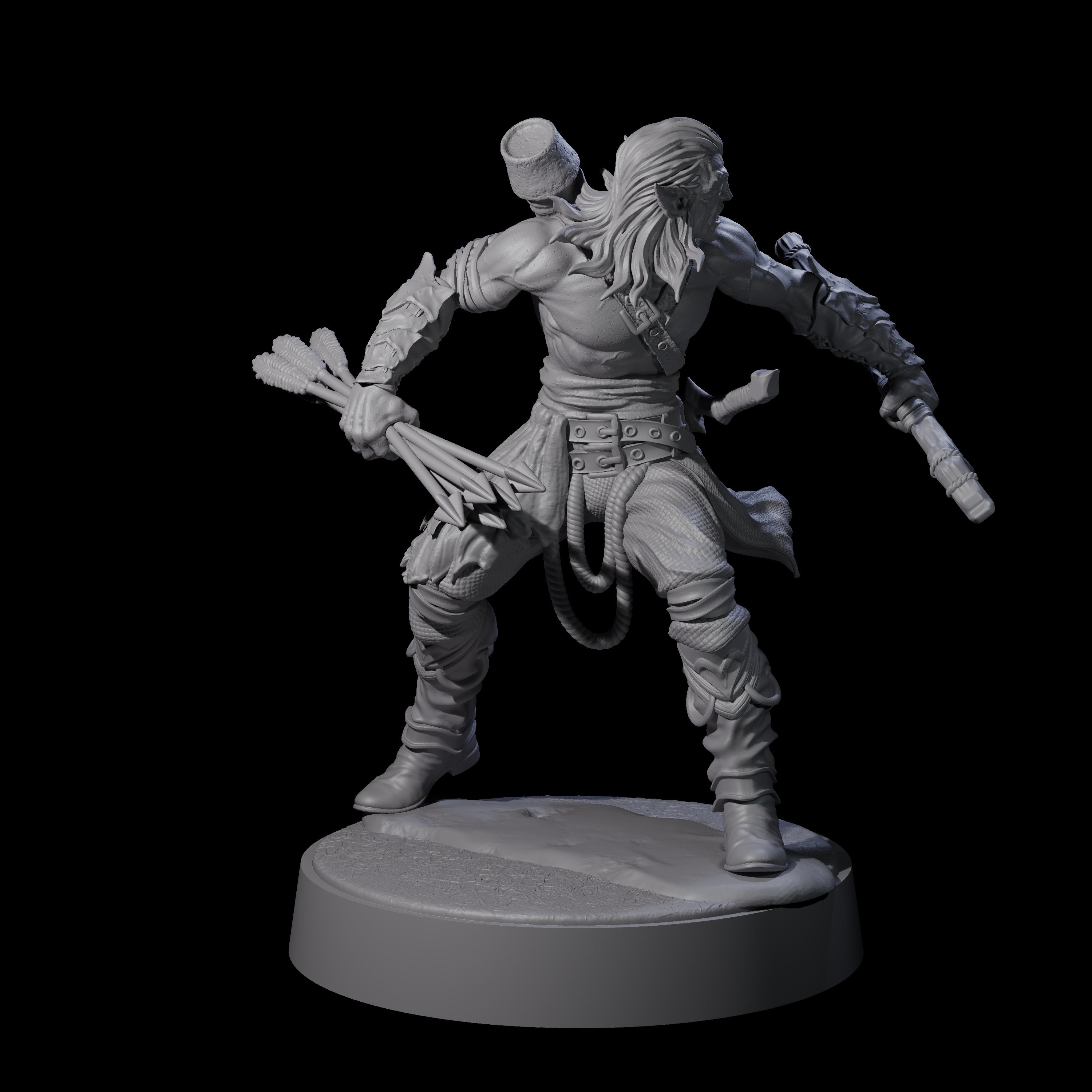 Tormented Eyeless Drow B Miniature for Dungeons and Dragons, Pathfinder or other TTRPGs