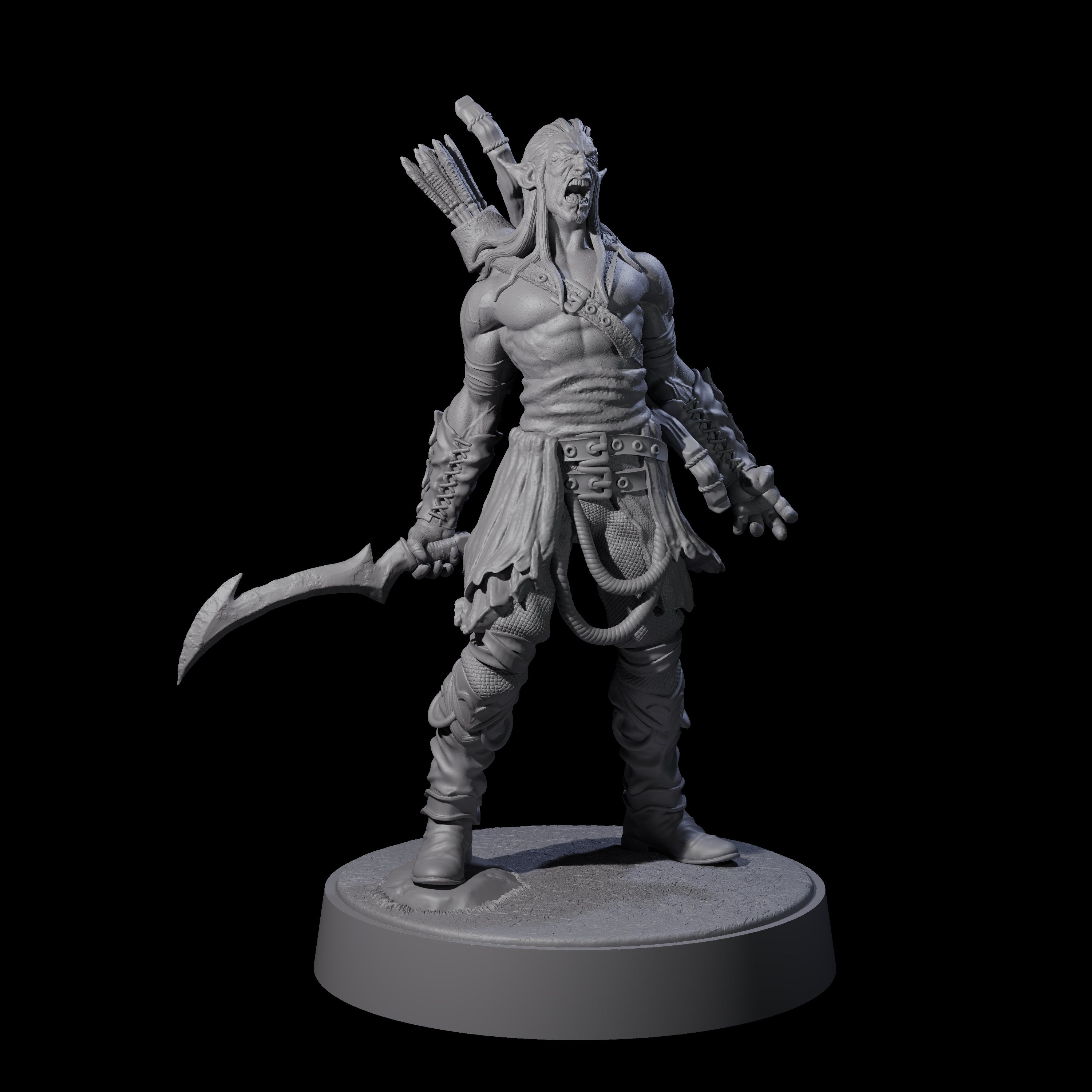 Tormented Eyeless Drow C Miniature for Dungeons and Dragons, Pathfinder or other TTRPGs