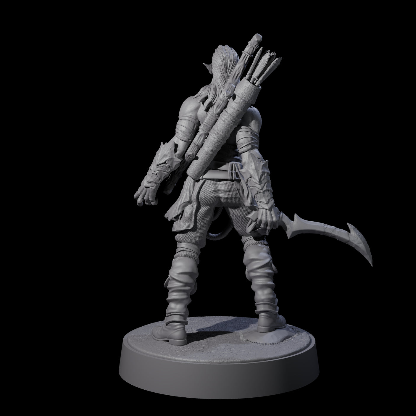 Tormented Eyeless Drow C Miniature for Dungeons and Dragons, Pathfinder or other TTRPGs
