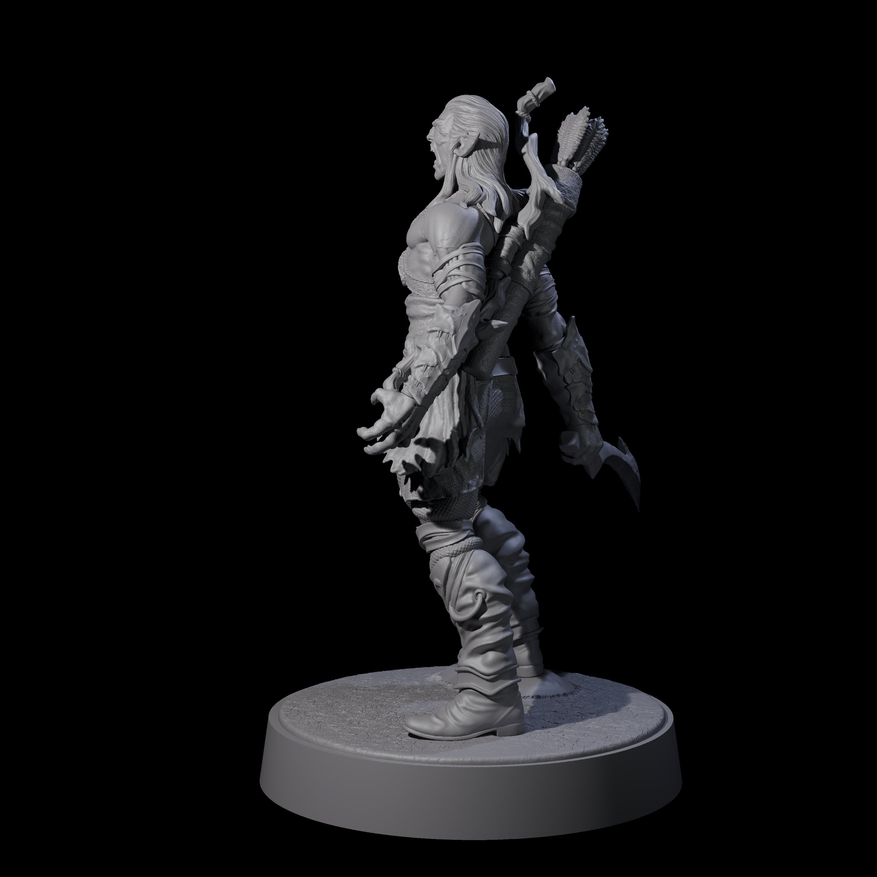 Tormented Eyeless Drow C Miniature for Dungeons and Dragons, Pathfinder or other TTRPGs