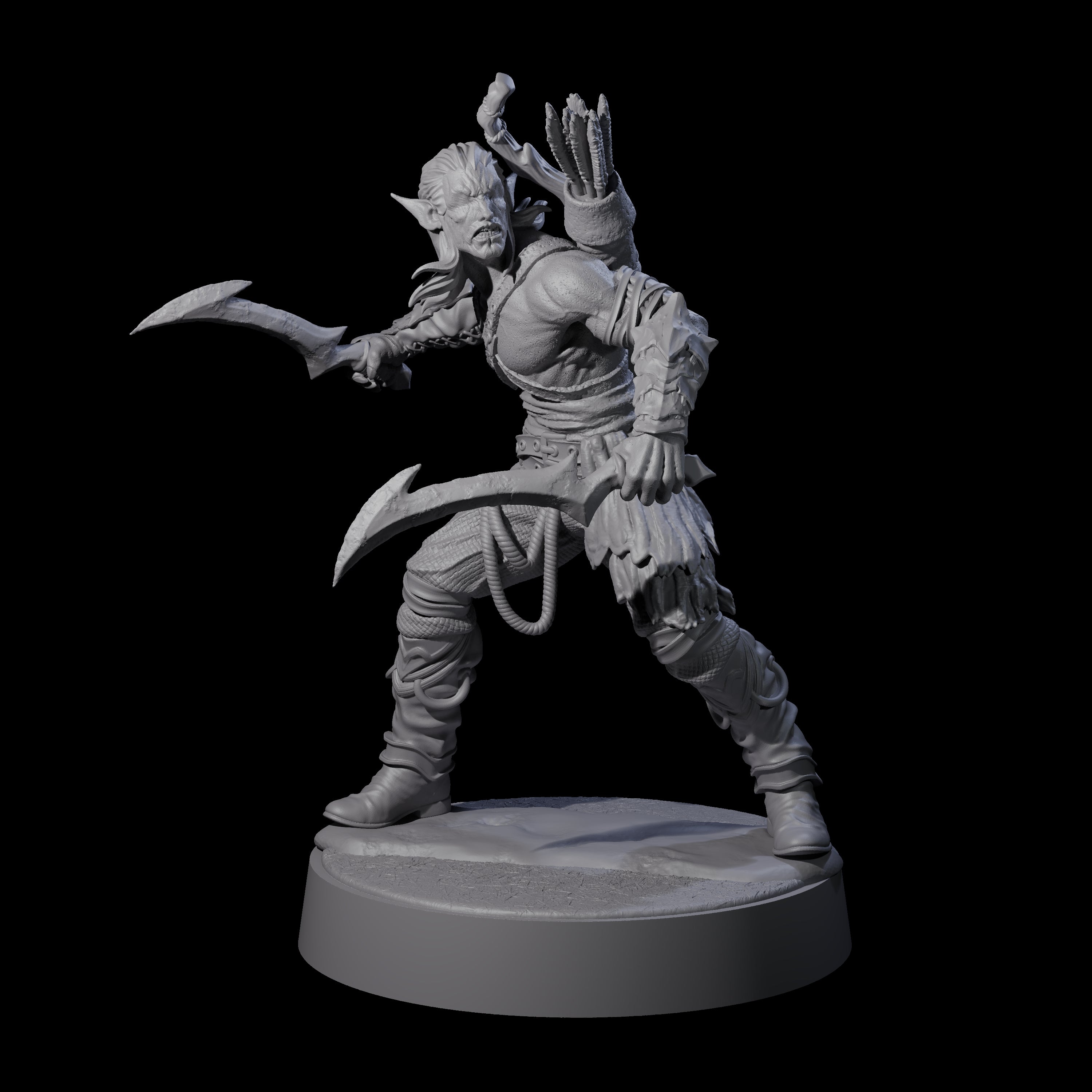 Tormented Eyeless Drow D Miniature for Dungeons and Dragons, Pathfinder or other TTRPGs