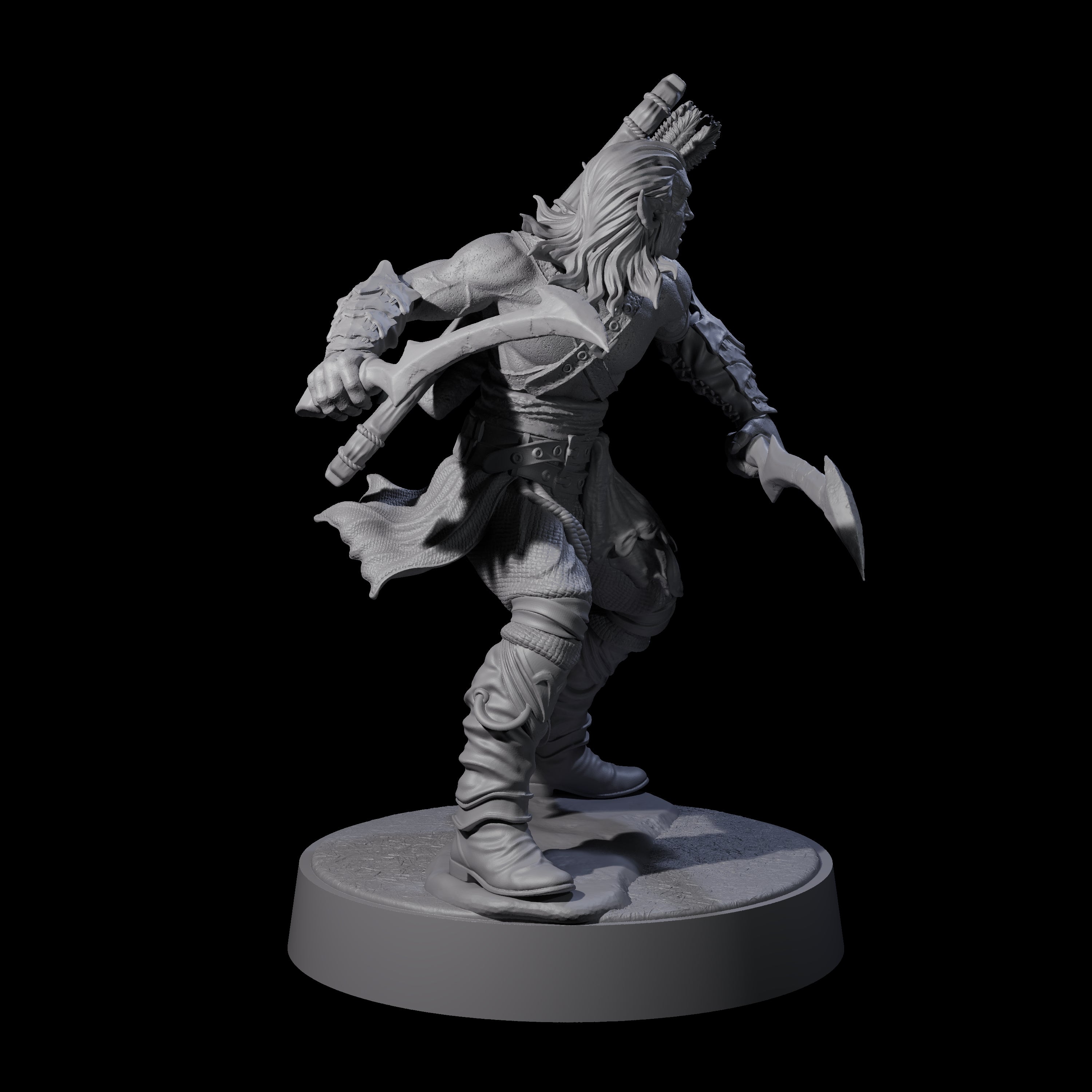 Tormented Eyeless Drow D Miniature for Dungeons and Dragons, Pathfinder or other TTRPGs