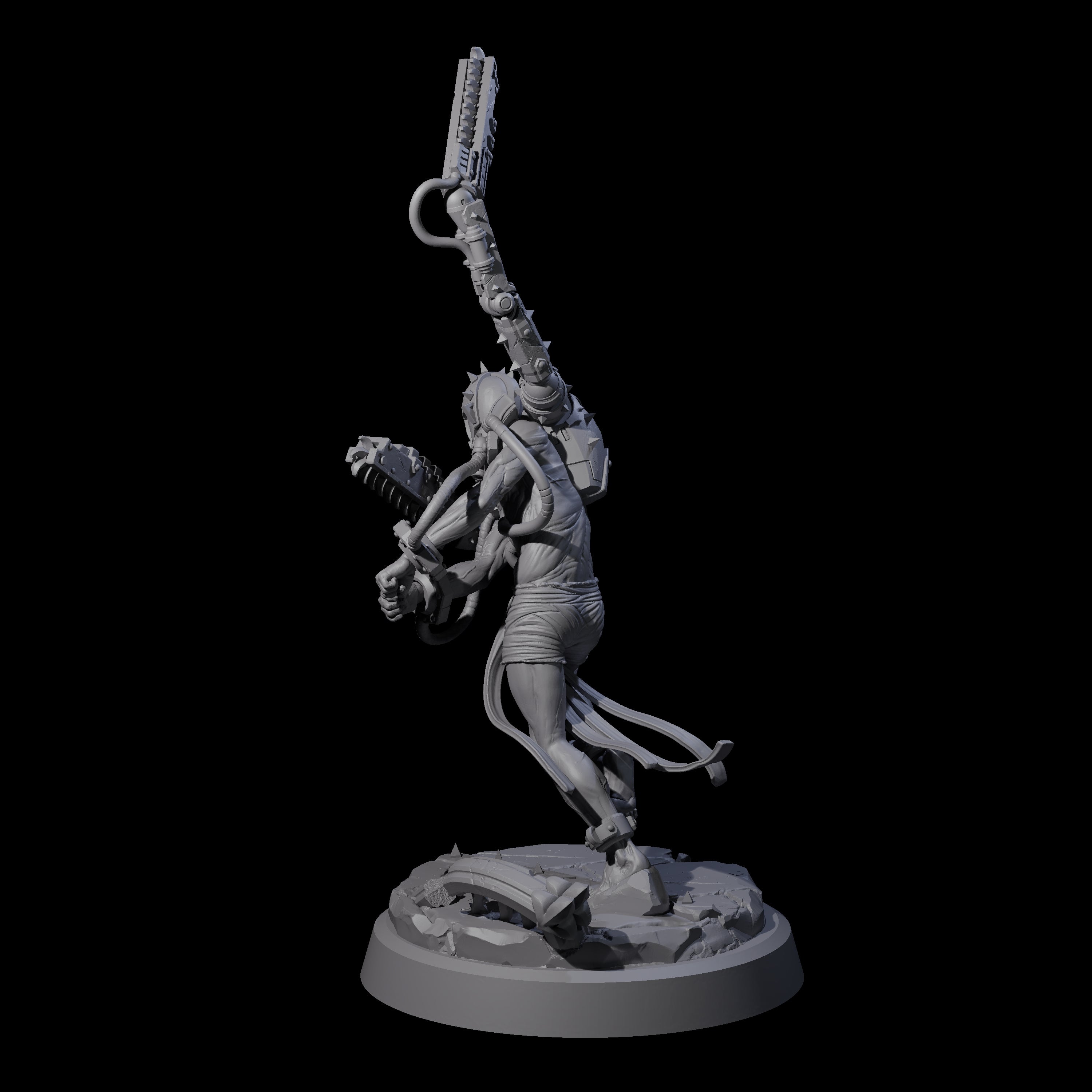 Tormented Cyborg Penitent B Miniature for Dungeons and Dragons, Pathfinder or other TTRPGs