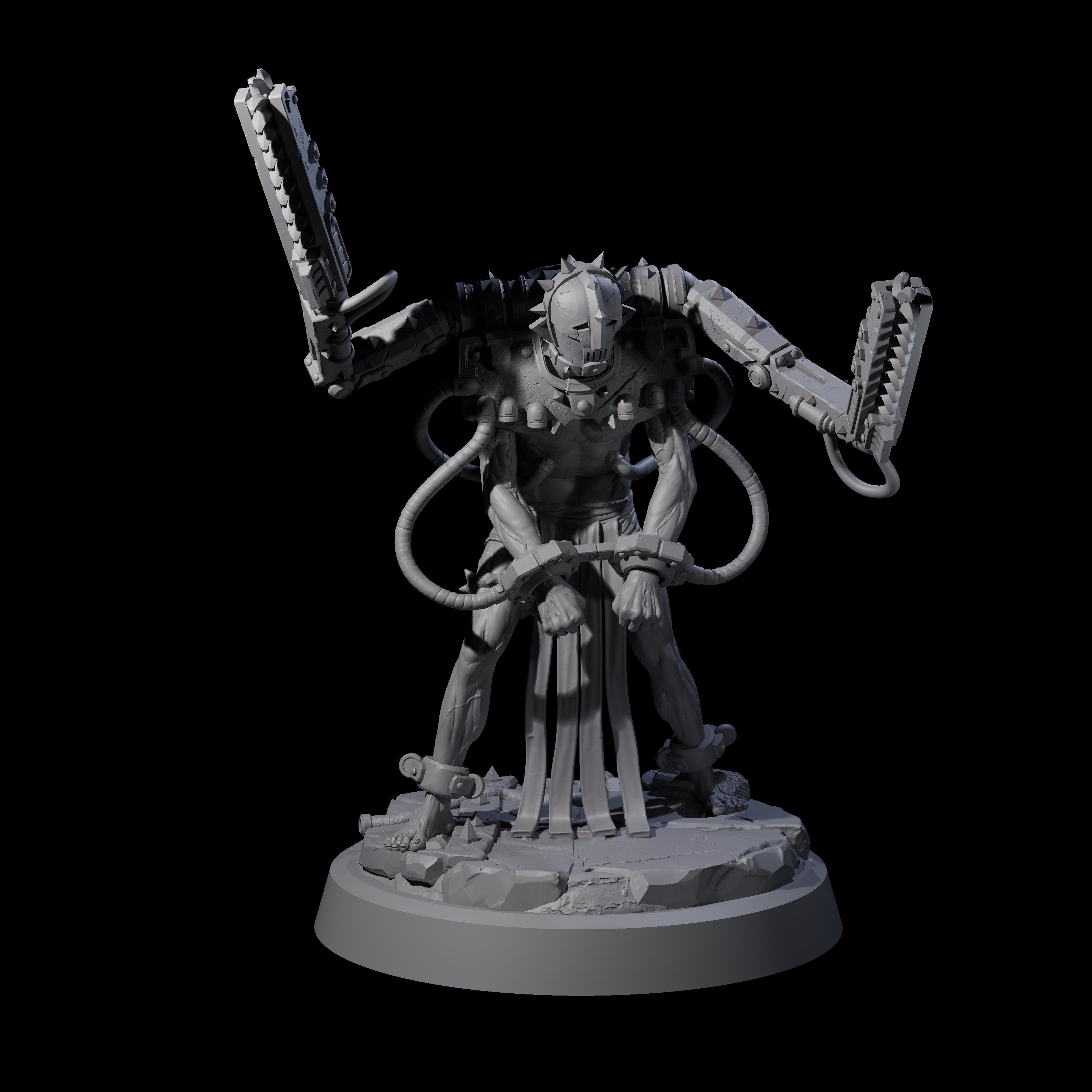 Tormented Cyborg Penitent D Miniature for Dungeons and Dragons, Pathfinder or other TTRPGs