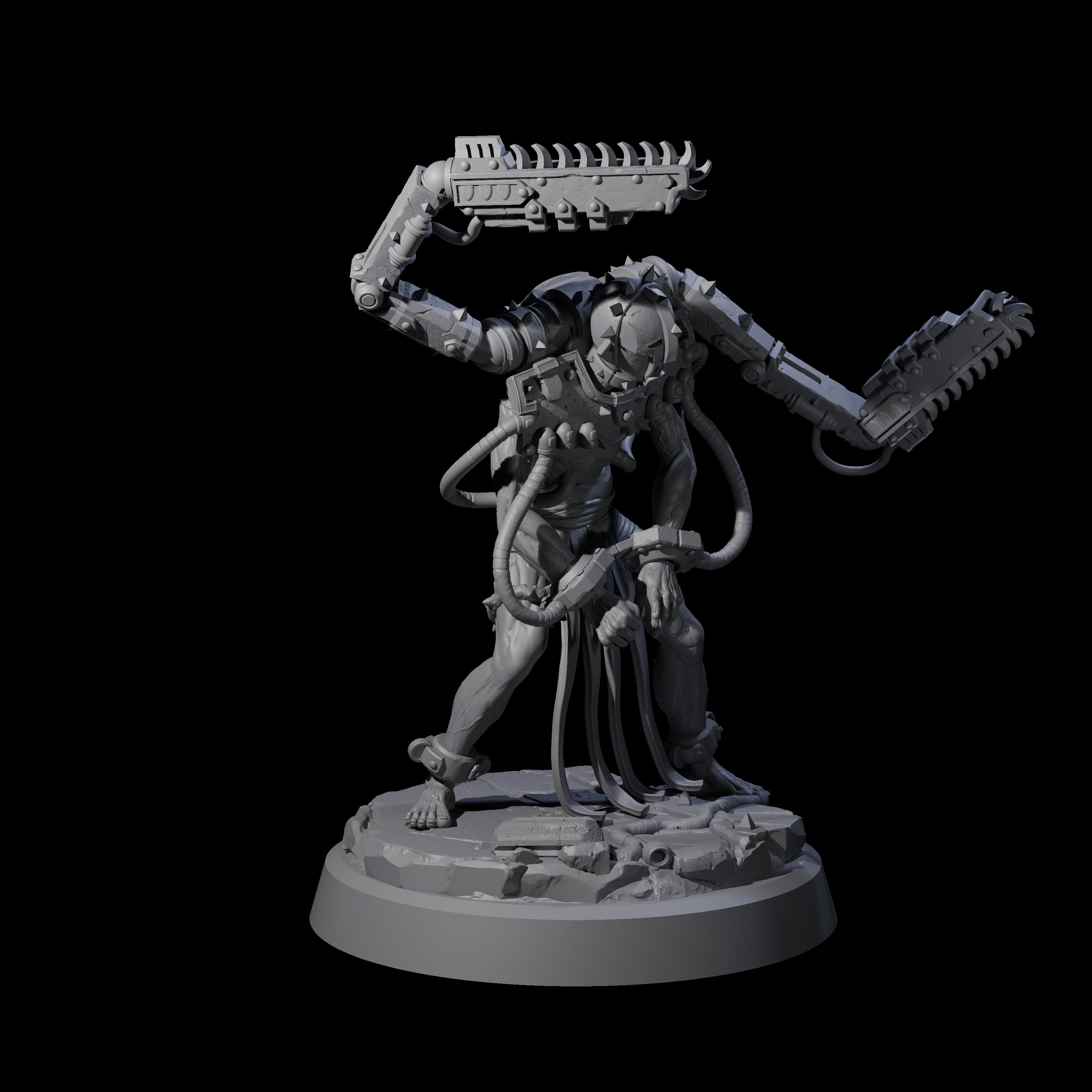 Tormented Cyborg Penitent E Miniature for Dungeons and Dragons, Pathfinder or other TTRPGs