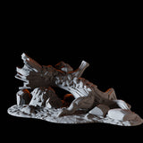 Torn Down Tree Miniature for Dungeons and Dragons, Pathfinder or other TTRPGs