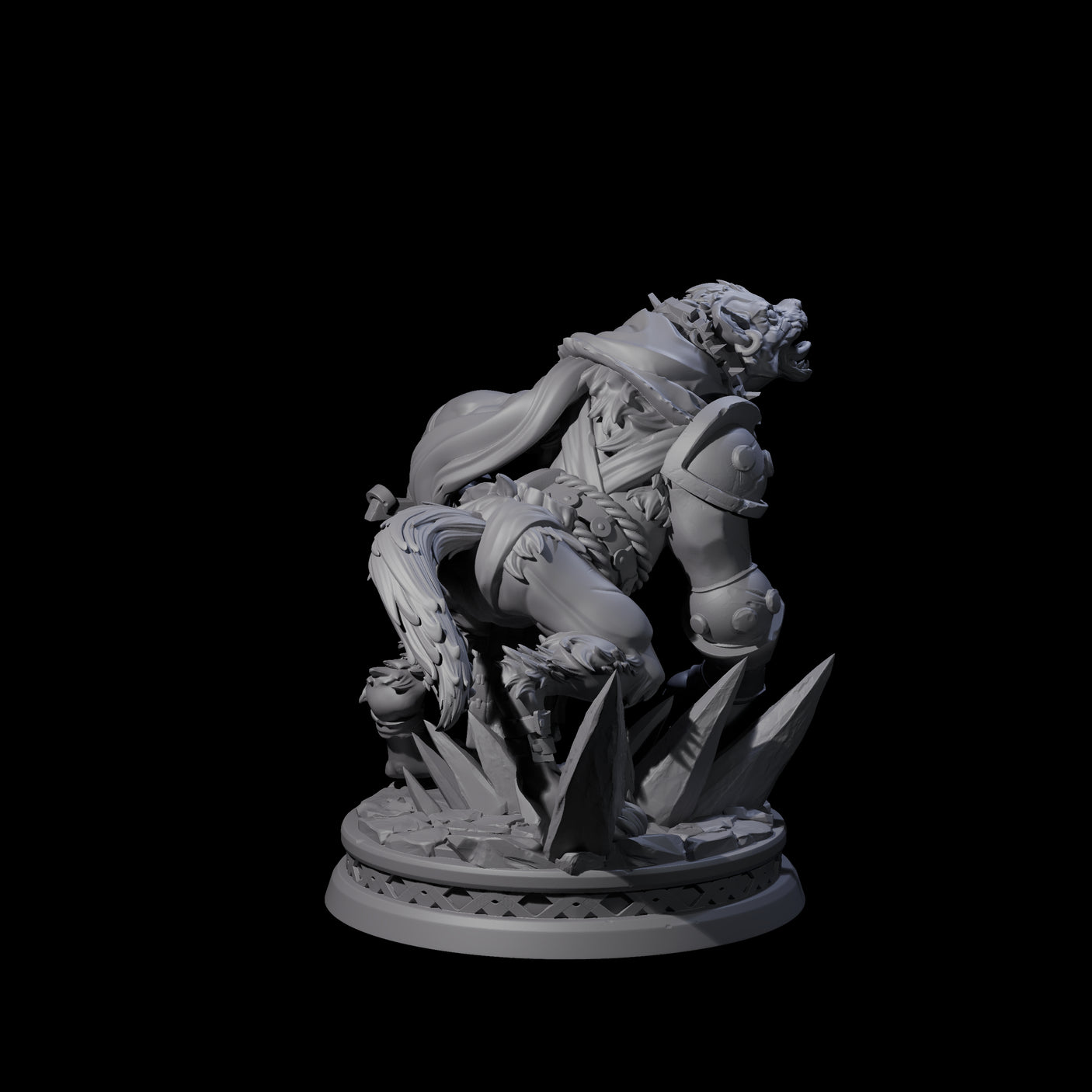 Tortured Gnoll Rager Miniature for Dungeons and Dragons, Pathfinder or other TTRPGs