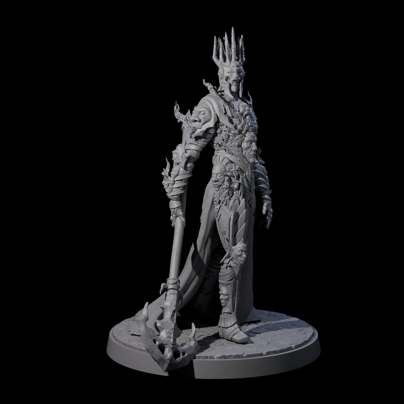 Towering Graveknight A Miniature for Dungeons and Dragons, Pathfinder or other TTRPGs