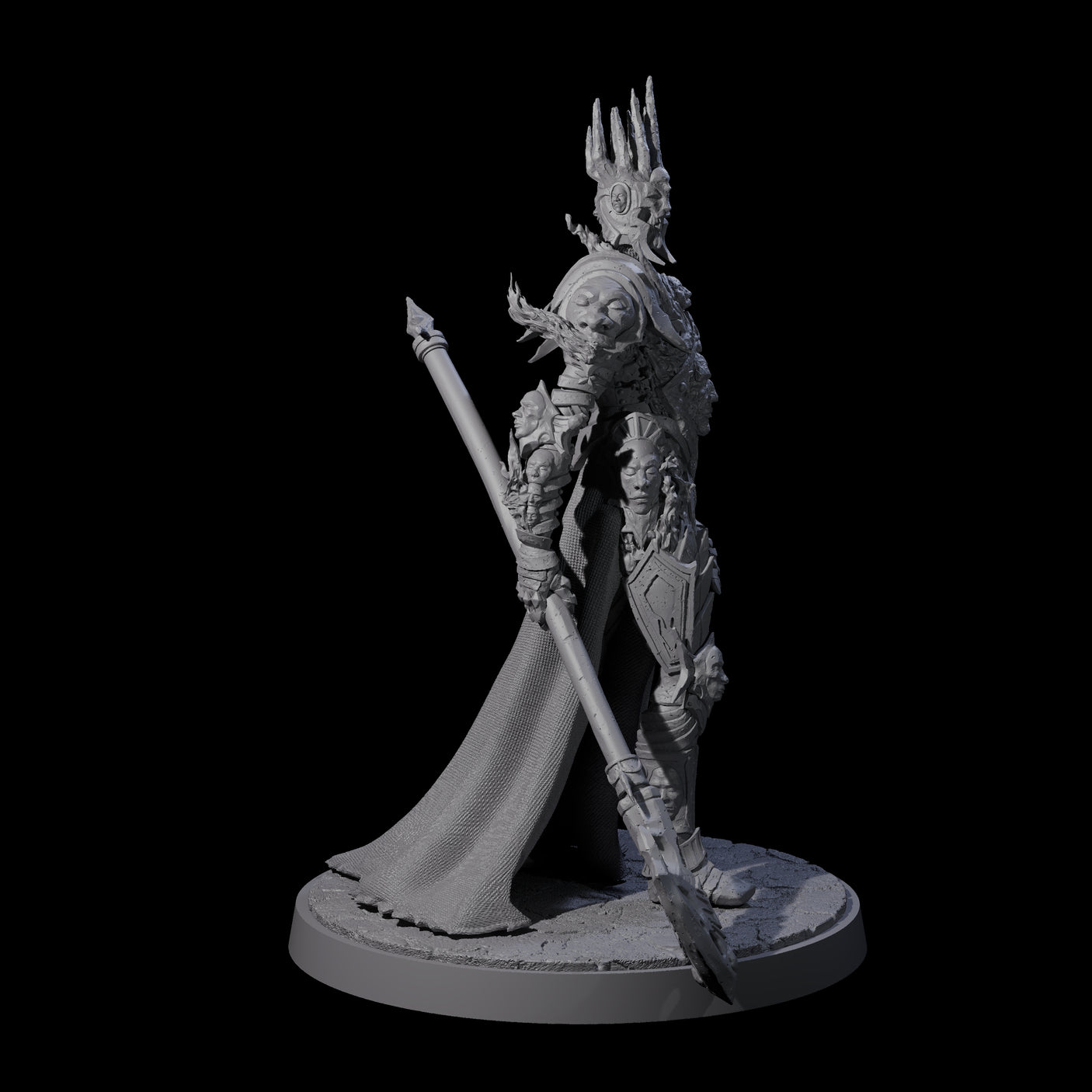 Towering Graveknight A Miniature for Dungeons and Dragons, Pathfinder or other TTRPGs