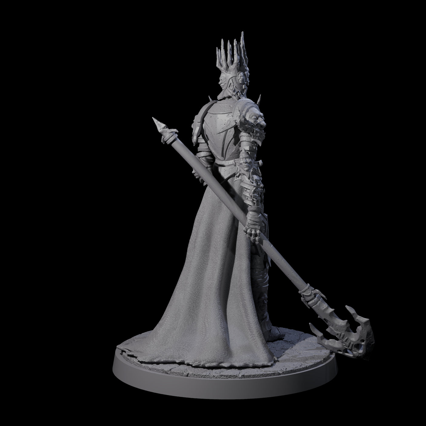 Towering Graveknight A Miniature for Dungeons and Dragons, Pathfinder or other TTRPGs