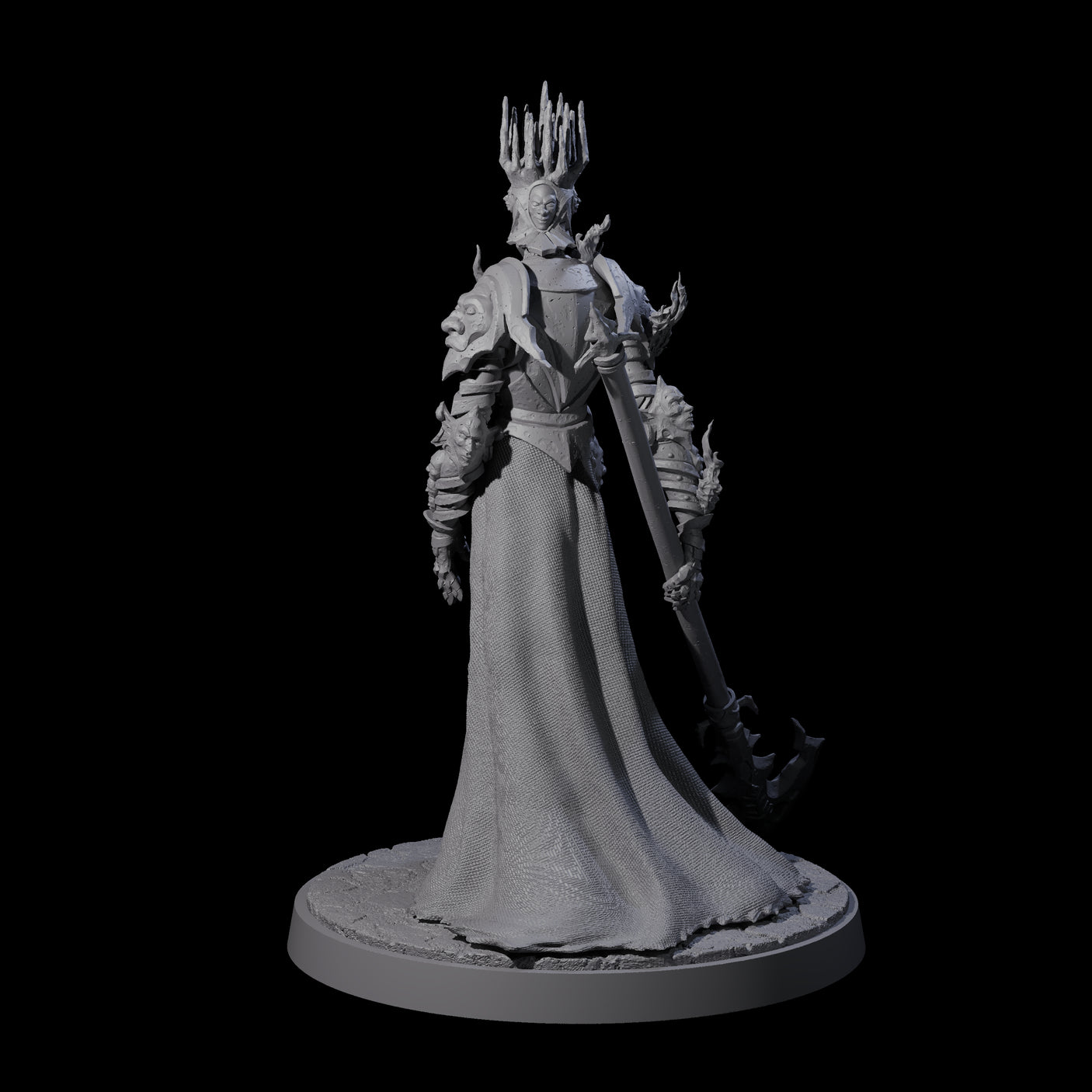 Towering Graveknight A Miniature for Dungeons and Dragons, Pathfinder or other TTRPGs