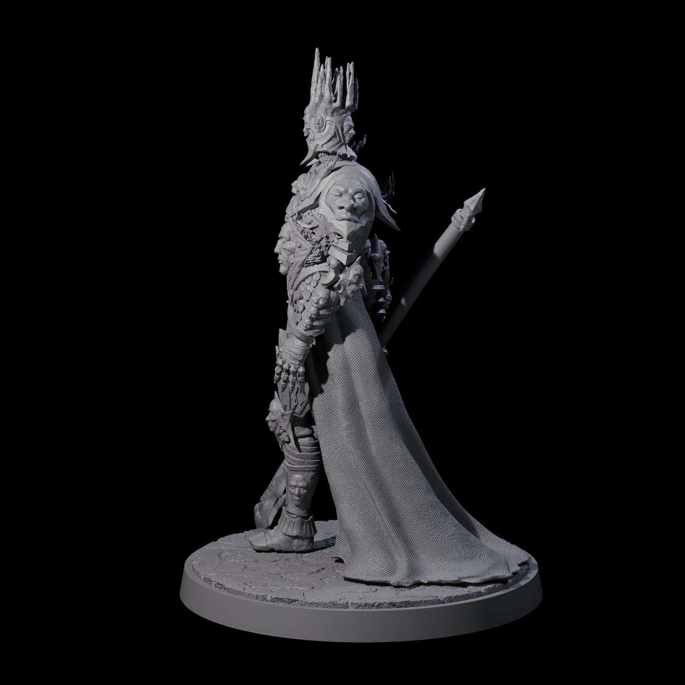 Towering Graveknight A Miniature for Dungeons and Dragons, Pathfinder or other TTRPGs