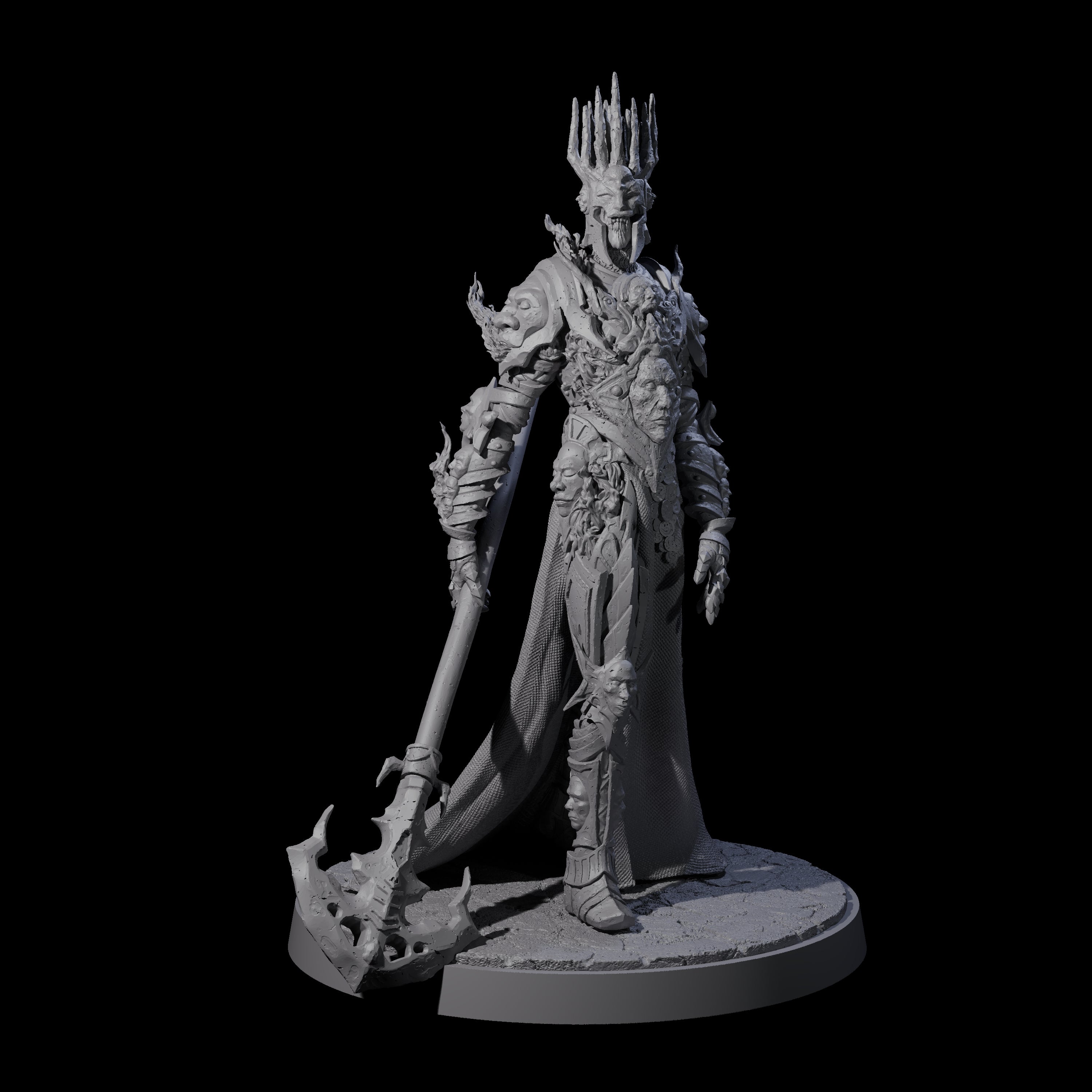 Towering Graveknight A Miniature for Dungeons and Dragons, Pathfinder or other TTRPGs