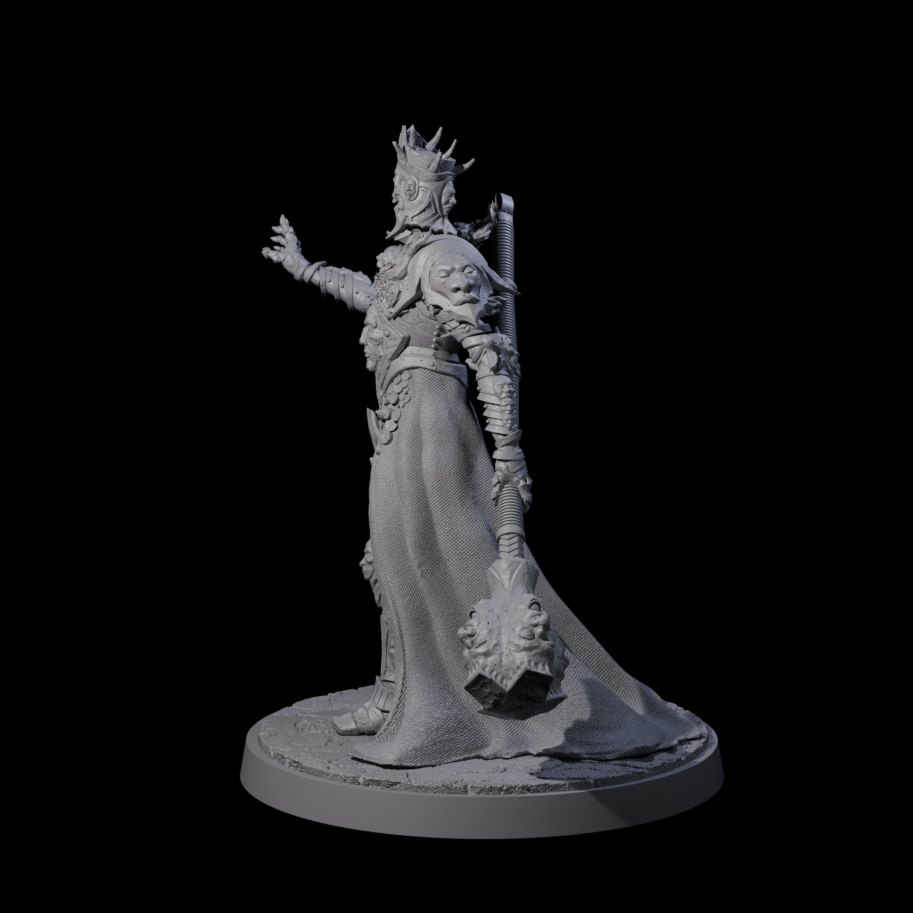 Towering Graveknight B Miniature for Dungeons and Dragons, Pathfinder or other TTRPGs