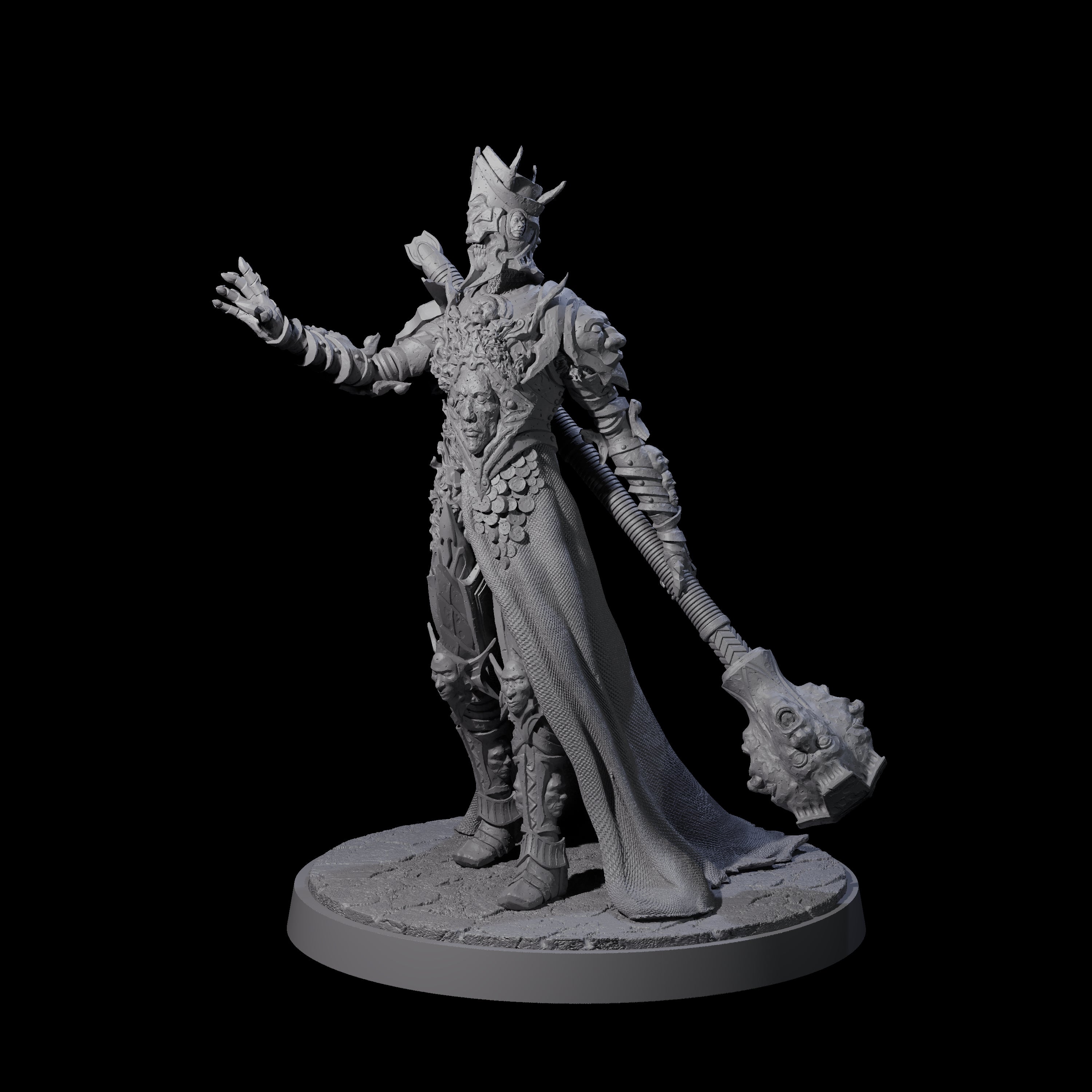 Towering Graveknight B Miniature for Dungeons and Dragons, Pathfinder or other TTRPGs