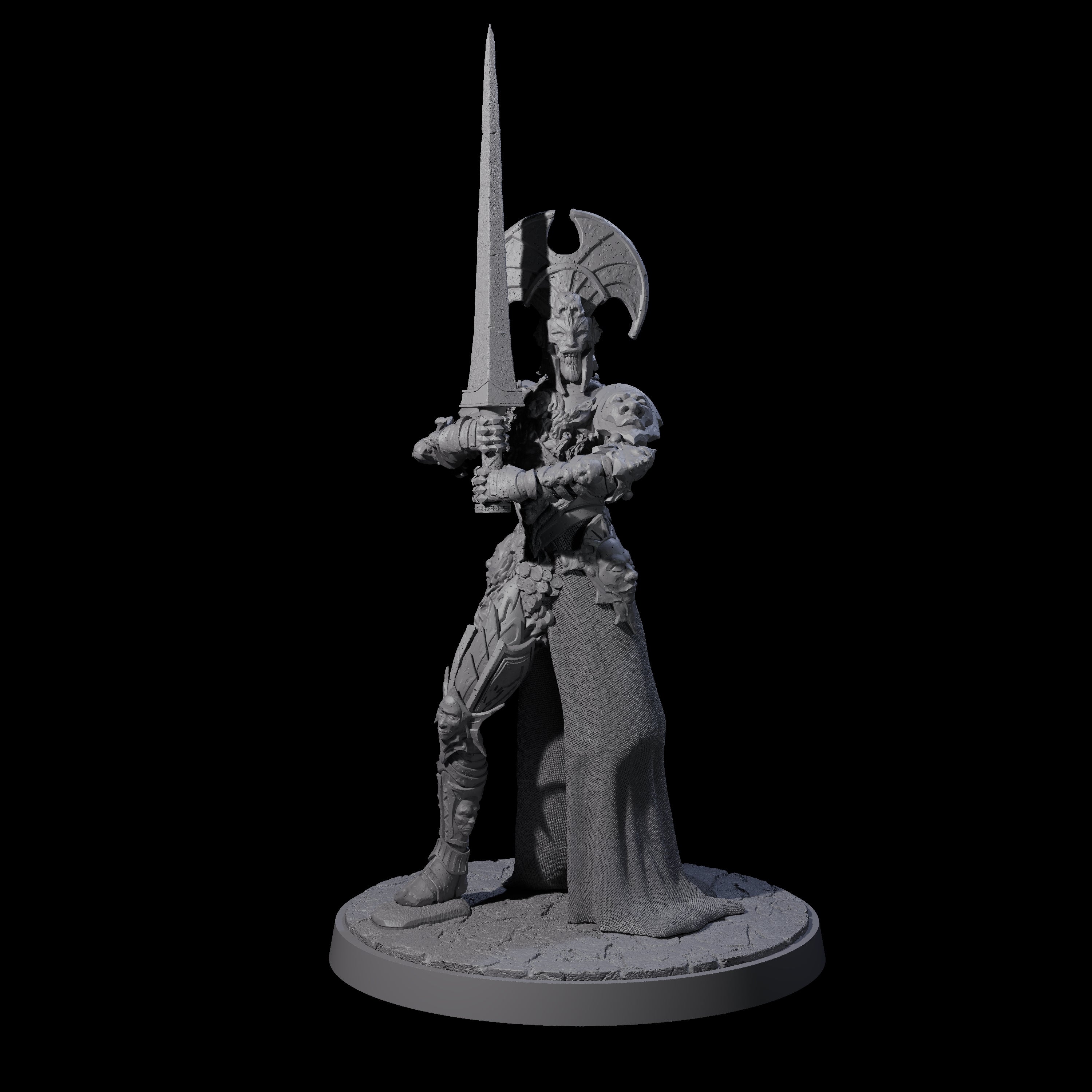 Towering Graveknight C Miniature for Dungeons and Dragons, Pathfinder or other TTRPGs