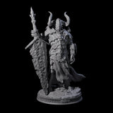 Towering Hell Paladin Miniature for Dungeons and Dragons, Pathfinder or other TTRPGs