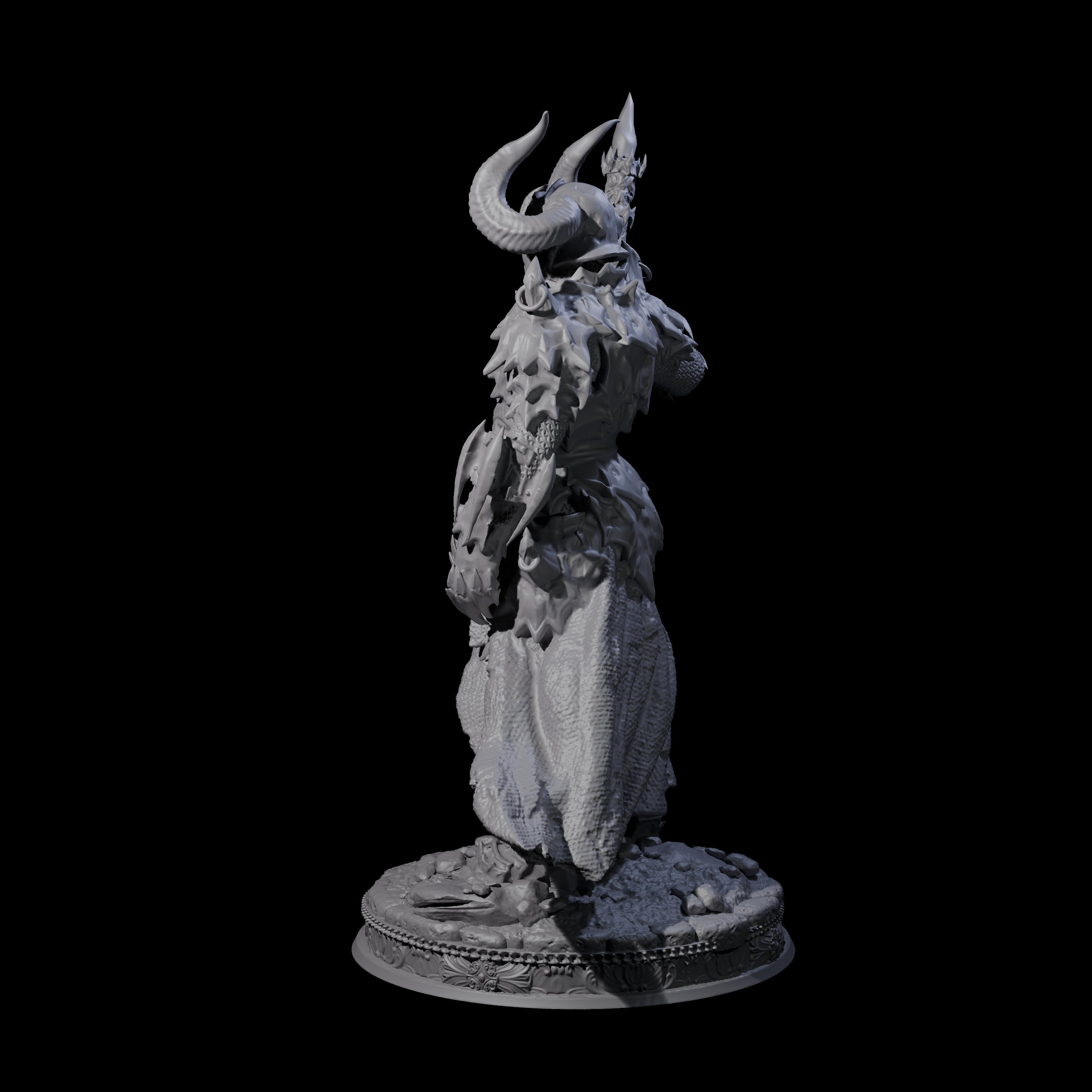 Towering Hell Paladin Miniature for Dungeons and Dragons, Pathfinder or other TTRPGs