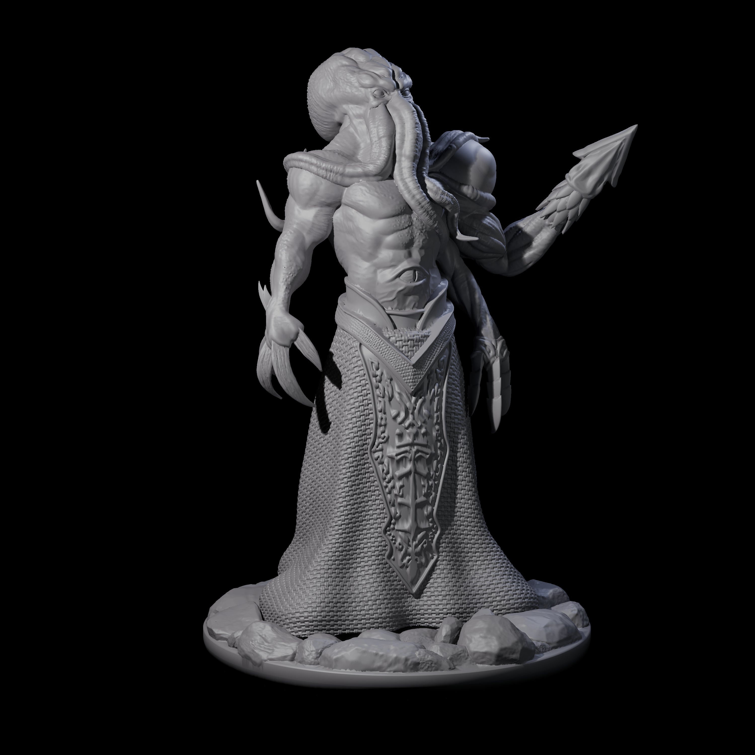 Towering Mind Flayer Miniature for Dungeons and Dragons, Pathfinder or other TTRPGs