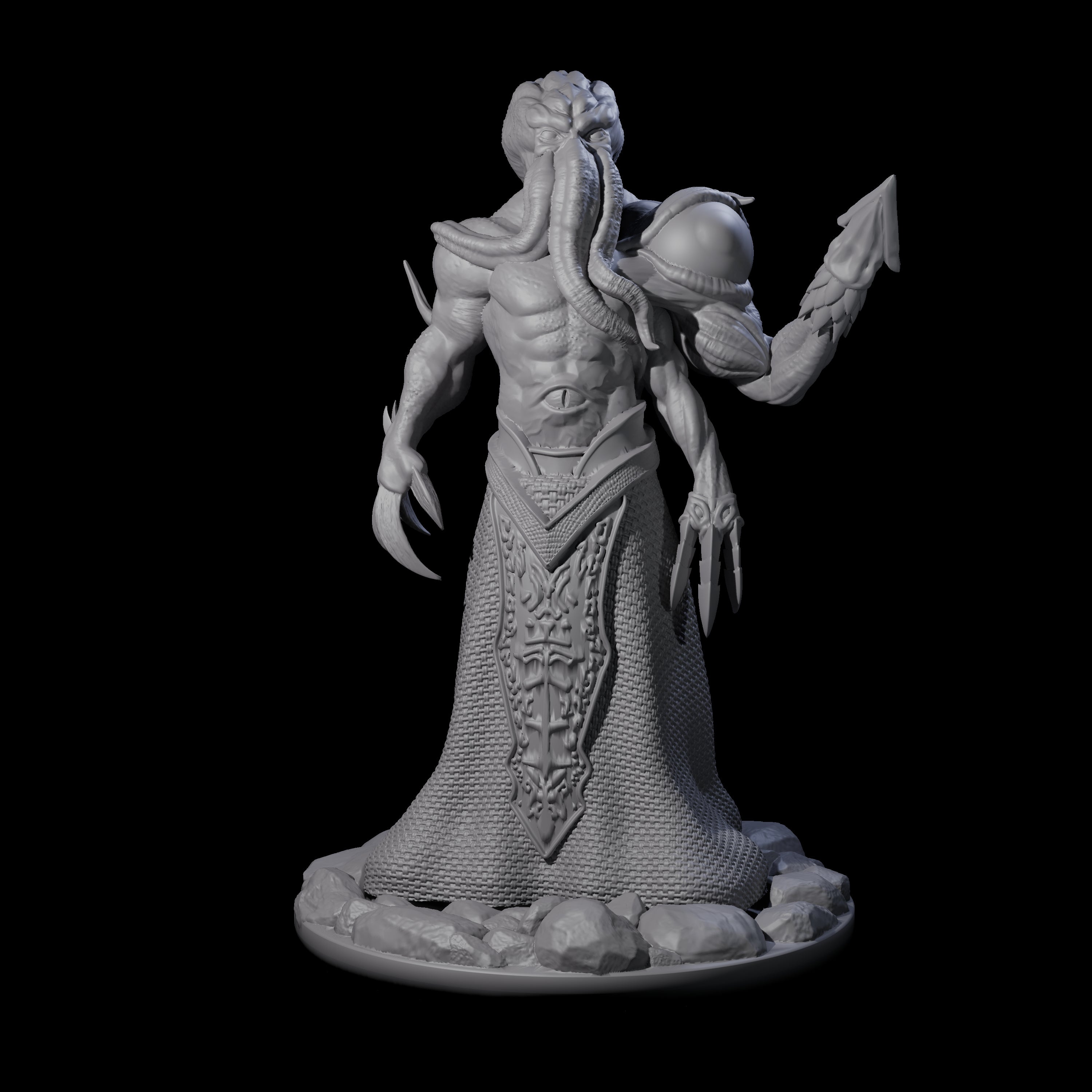 Towering Mind Flayer Miniature for Dungeons and Dragons, Pathfinder or other TTRPGs