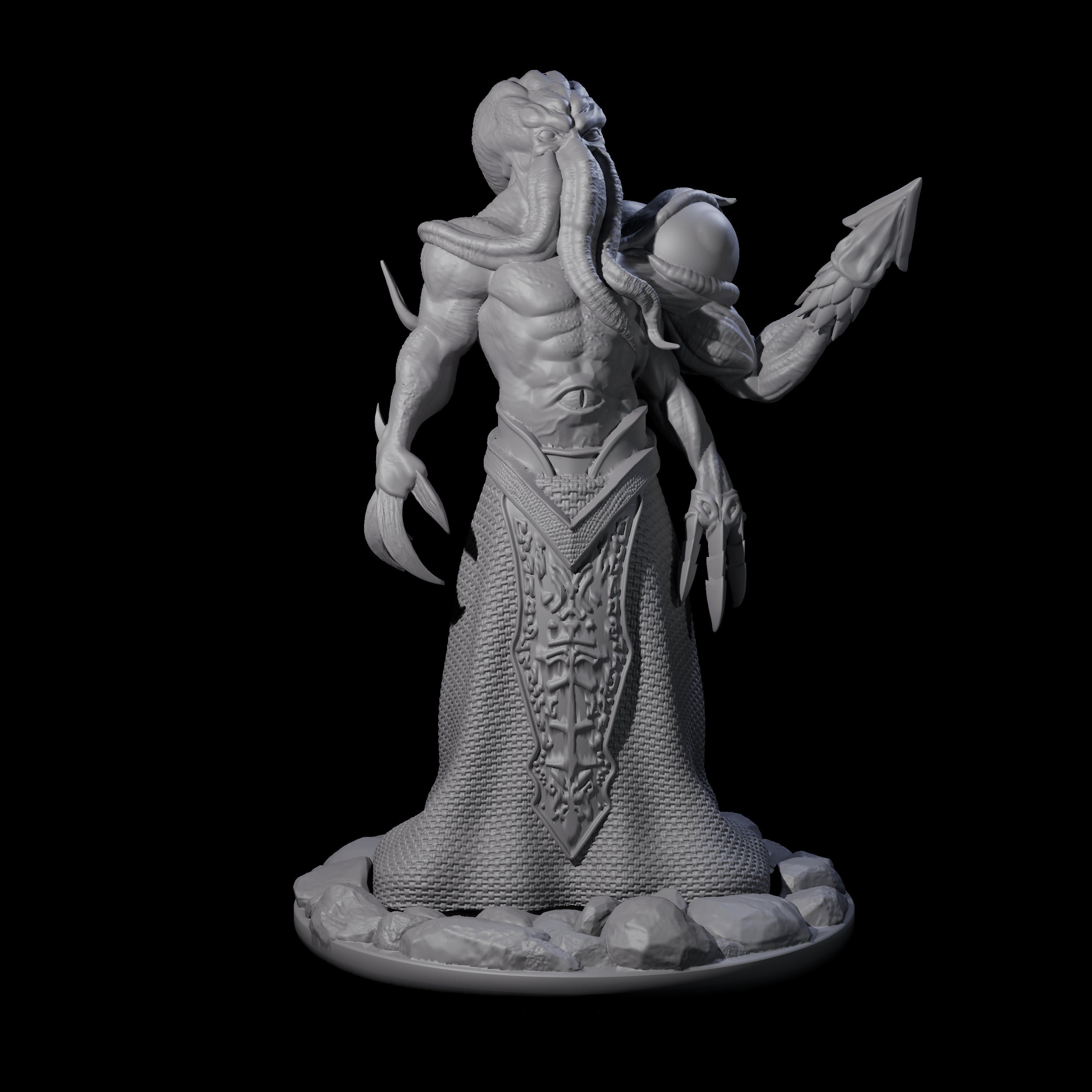 Towering Mind Flayer Miniature for Dungeons and Dragons, Pathfinder or other TTRPGs