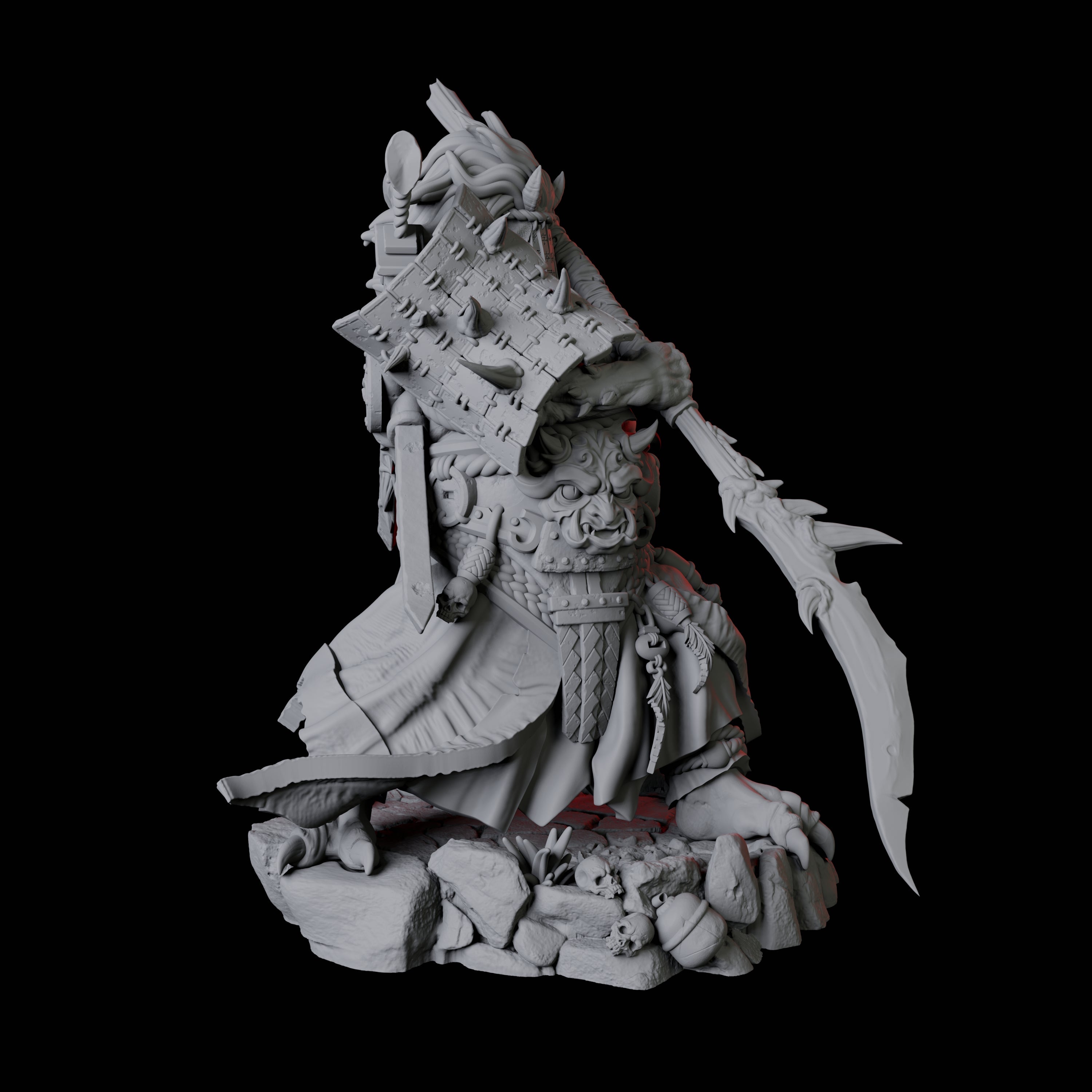 Towering Oni Demon B Miniature for Dungeons and Dragons, Pathfinder or other TTRPGs