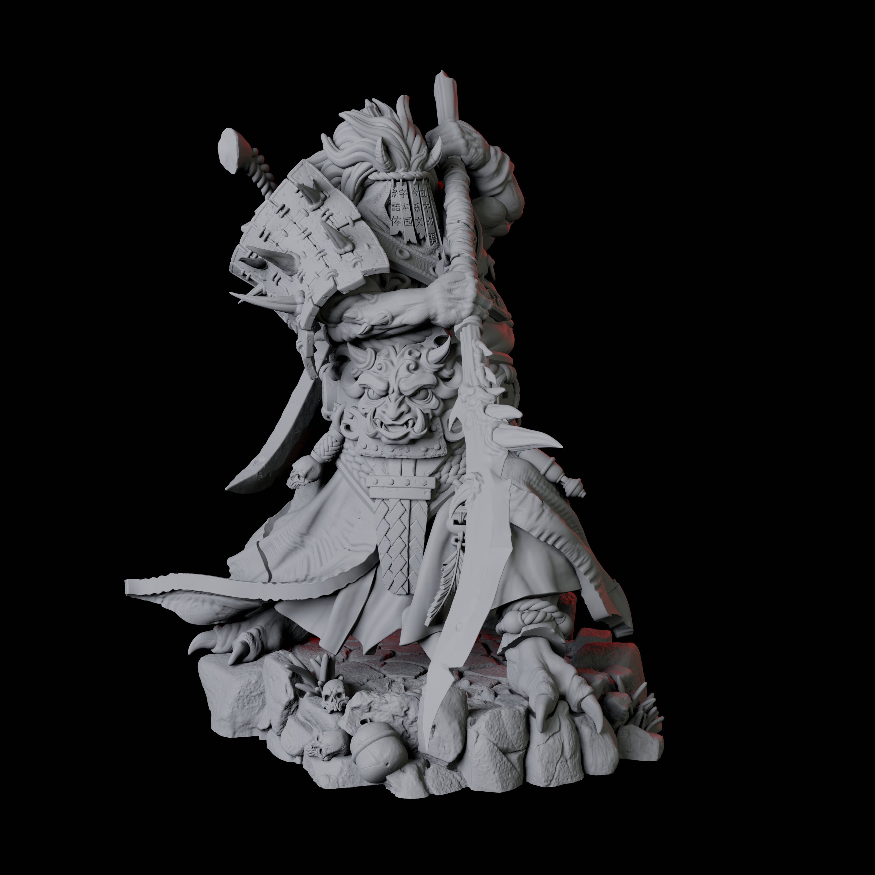 Towering Oni Demon B Miniature for Dungeons and Dragons, Pathfinder or other TTRPGs